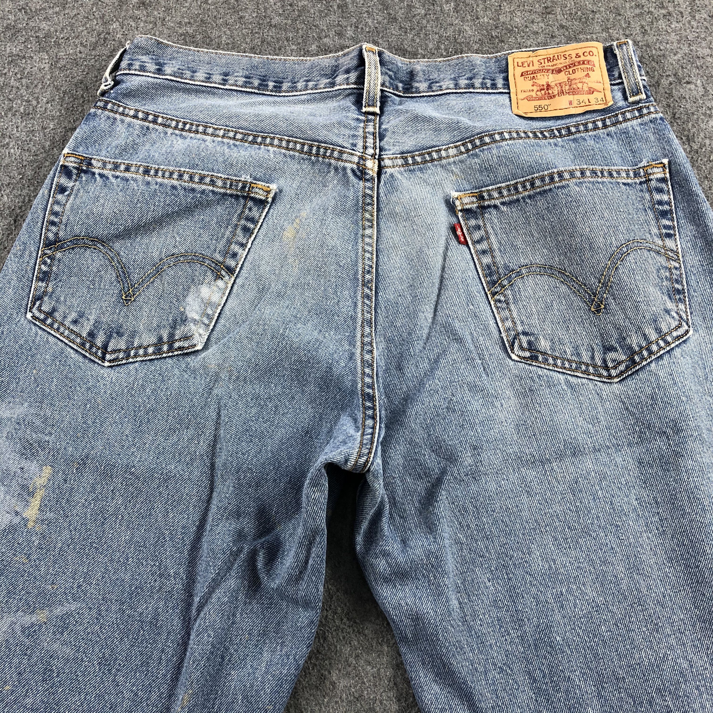 Levi's Vintage Blue Wash Levis 550 Jeans-J2003 Size US 35 - 4 Thumbnail