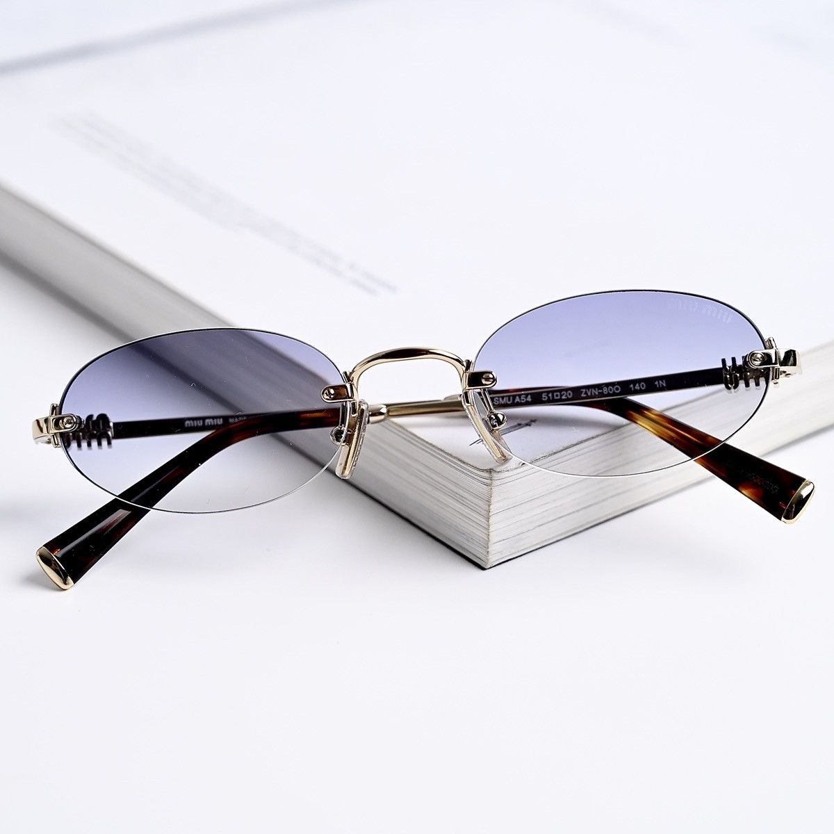 Miu Miu MIU MIU 0MU A54S ZVN80O SUNGLASSES Size ONE SIZE - 10 Thumbnail