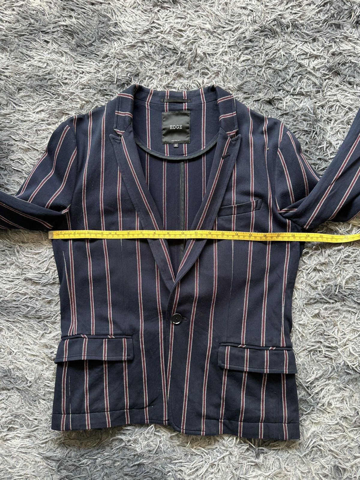 If Six Was Nine 2010's EDGE Rupert Japan pinstripe Vkei blazer Size US M / EU 48-50 / 2 - 16 Thumbnail
