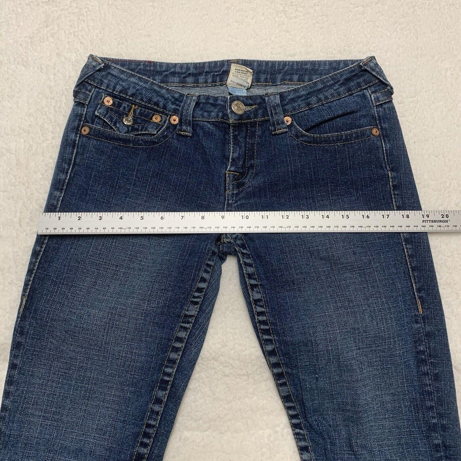 True Religion True Religion Skinny Jeans Women's Sz 29 Blue Back Flap Size 29" - 7 Thumbnail