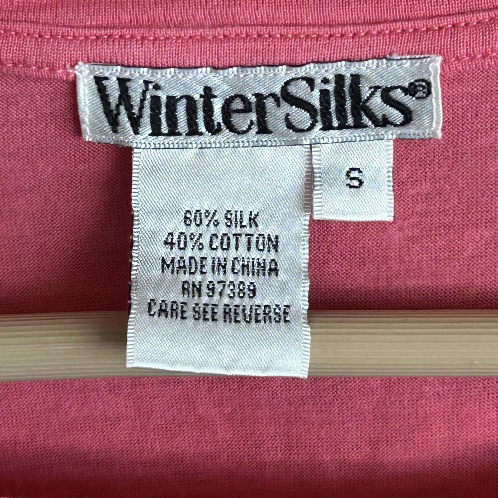 Designer WinterSilks Sweater Sz Small Pink Square Neck 3/4 Sleeve Size S / US 4 / IT 40 - 3 Thumbnail