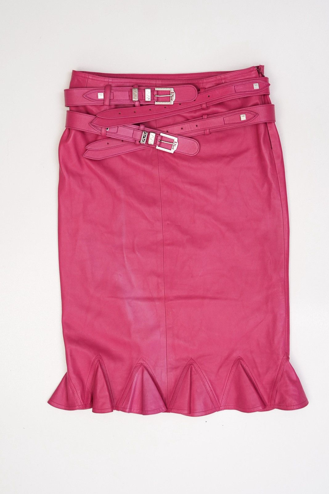 Dior Christian Dior Early 2000s Pink Leather Skirt Size 28" / US 6 / IT 42 - 10 Thumbnail