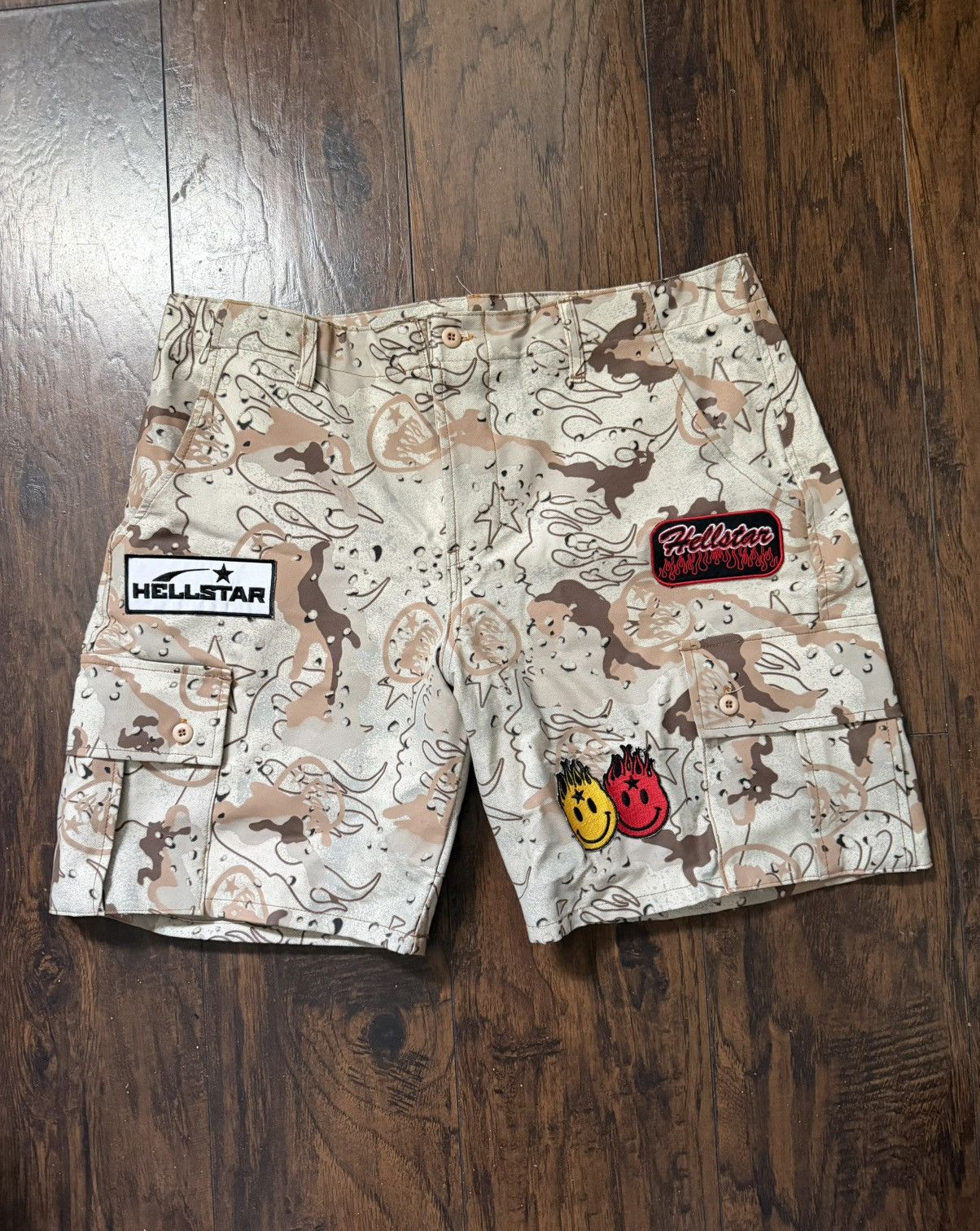 HELLSTAR HELLSTAR Desert Camo Cargo Shorts Size US 38 / EU 54 - 1 Thumbnail