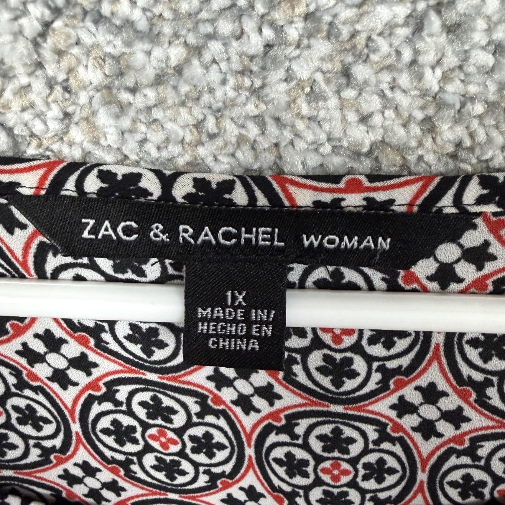 Vintage Zac & Rachel Bleeker McDougal Blouse Lot Womens 1X Geometric Boho Crochet Tops - Plus Size Knit Shine Casual Pullover Scoop Neck Set of 3 Size XL / US 12-14 / IT 48-50 - 5 Thumbnail