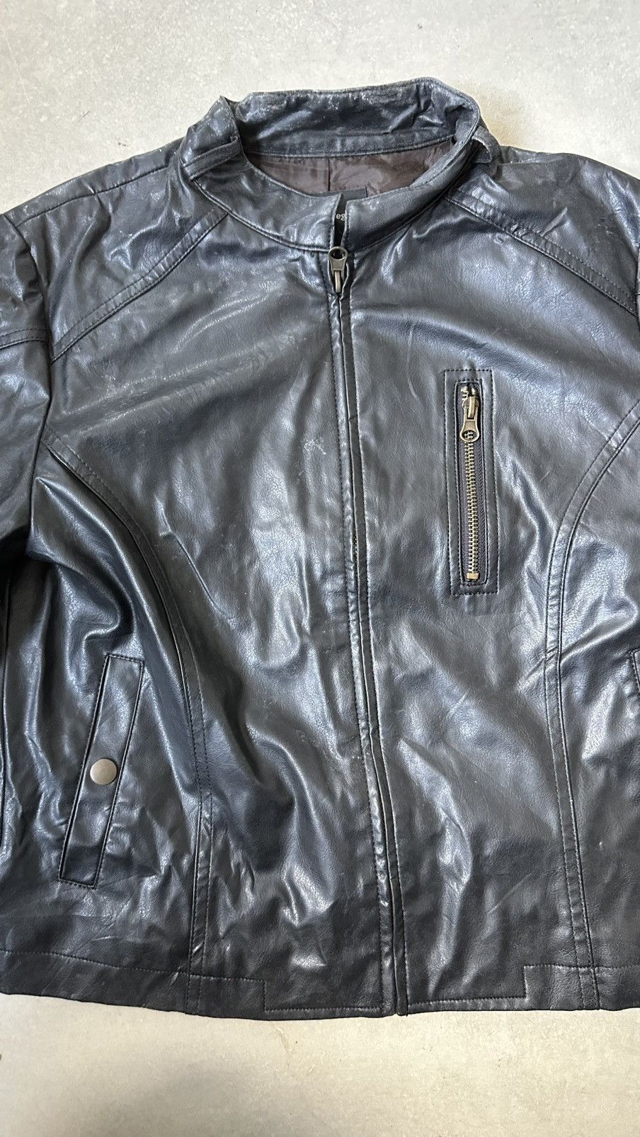 Vintage VINTAGE AVELINA REGARD BIKER LEATHER JACKET Size US S / EU 44-46 / 1 - 2 Thumbnail