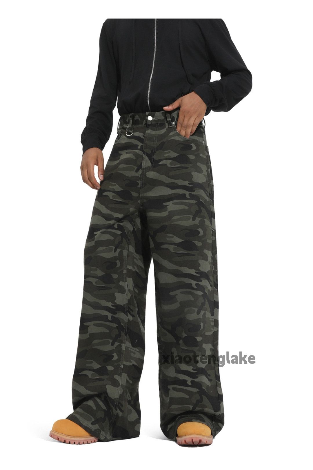 Vintage xz utility loose baggy skate hiphop flared camo pants Size US 30 / EU 46 - 1 Thumbnail