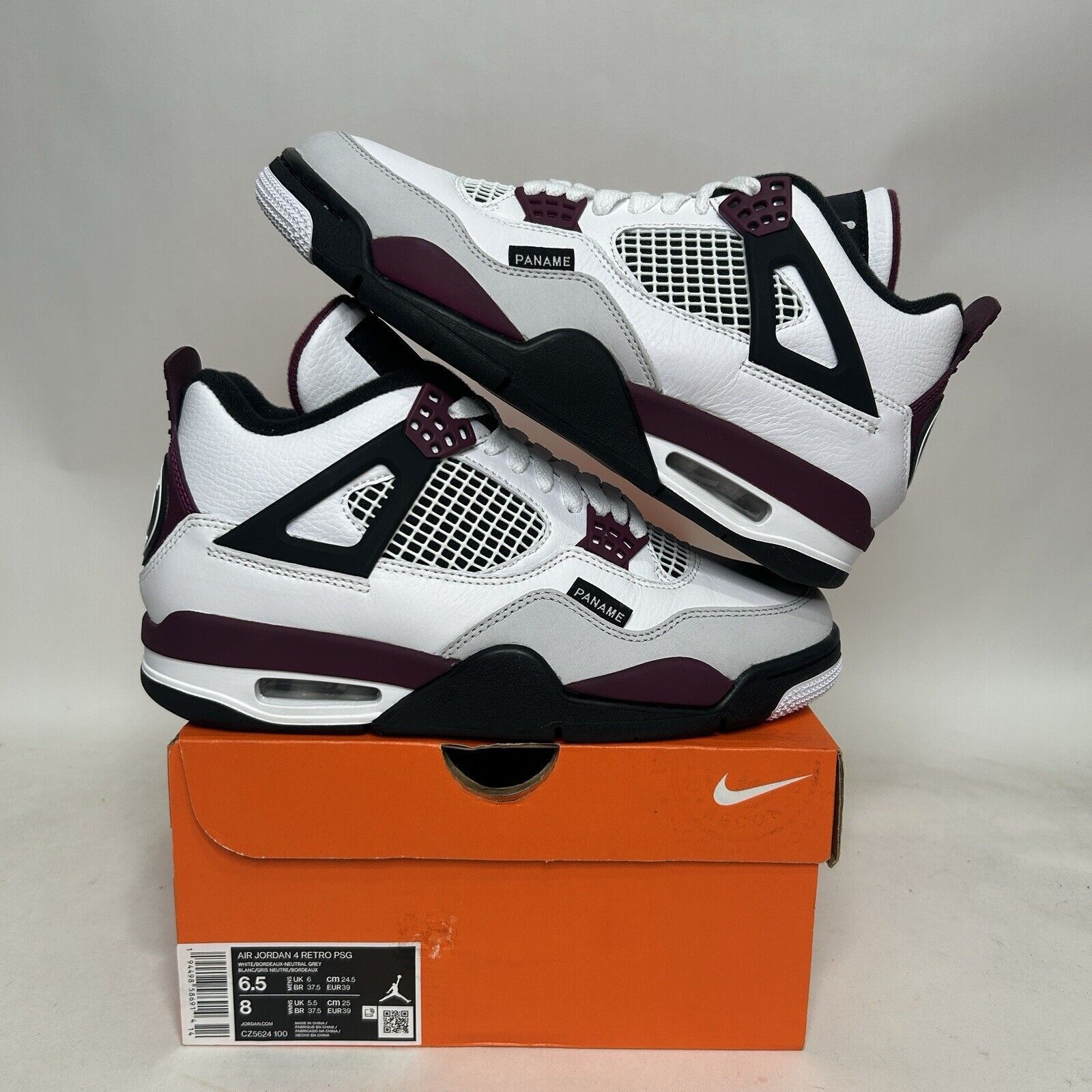 Jordan Brand Nike Air Jordan 4 Retro x Paris Saint-Germain “Bordeaux” Size US 8 / IT 38 - 1 Preview