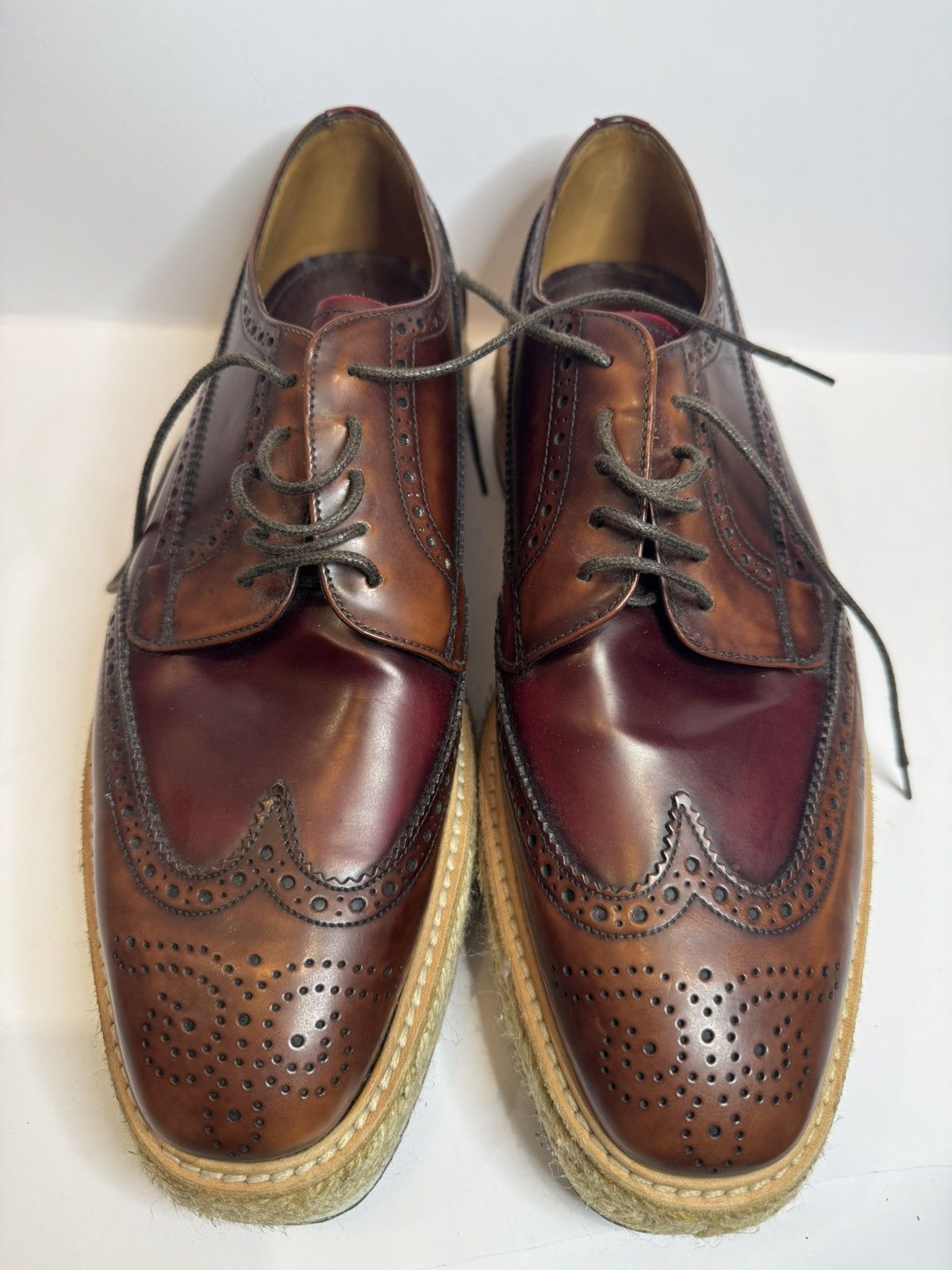 PRADA Espadrille Wingtip Brogues - Like New (Mod. 2EG015)