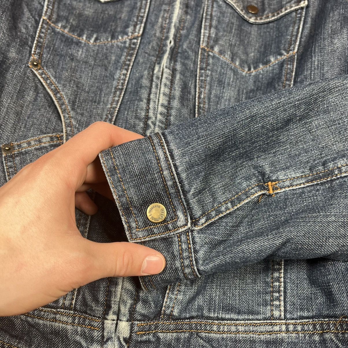 Dolce & Gabbana Dolce & Gabbana Denim Jacket Tiger Lining Logo Back Patch Size L / US 10 / IT 46 - 11 Thumbnail