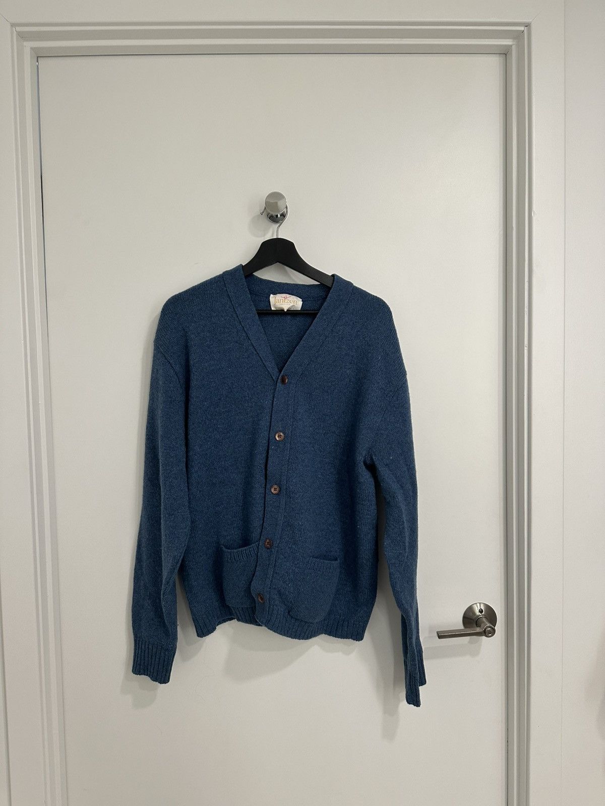 Jantzen Jantzen Made in USA Blue Cardigan Sweater Size US L / EU 52-54 / 3 - 1 Thumbnail