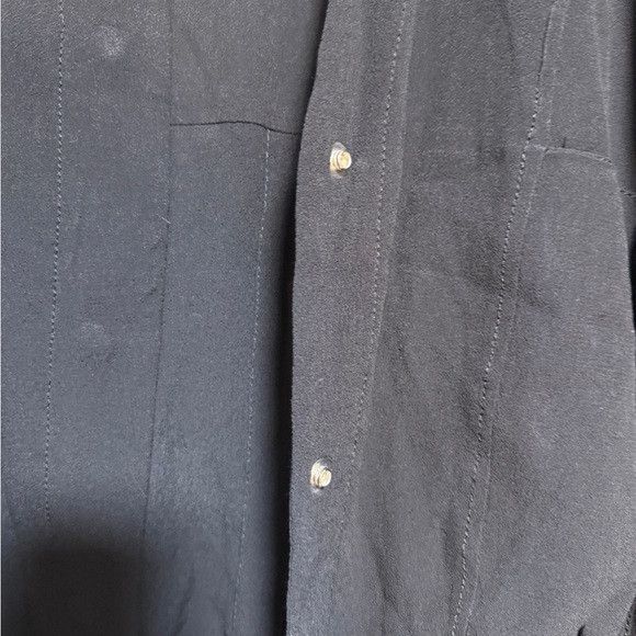Vince Vince Black Button-Front Jacket w Satin Trim & D-Ring Sz S Size S / US 4 / IT 40 - 4 Thumbnail