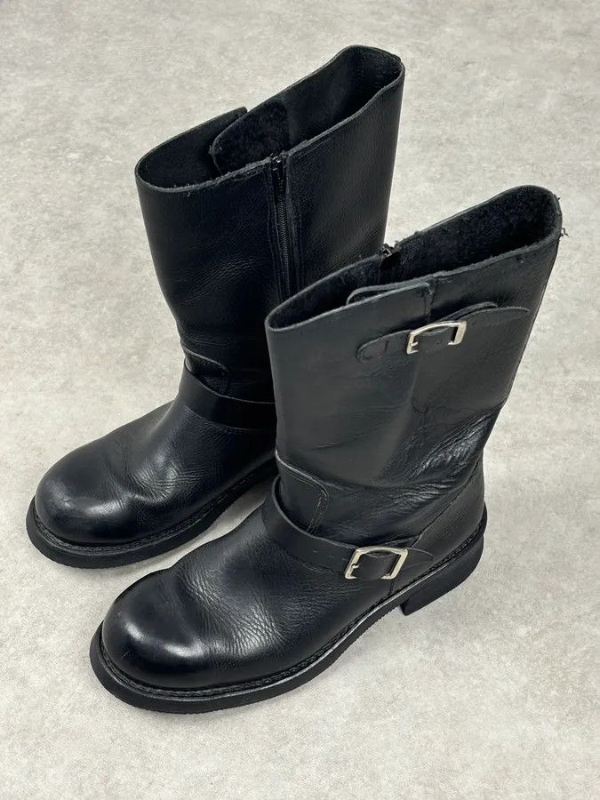 Avirex Avirex Black Leather Engineer Boots Size US 10 / EU 43 - 5 Thumbnail