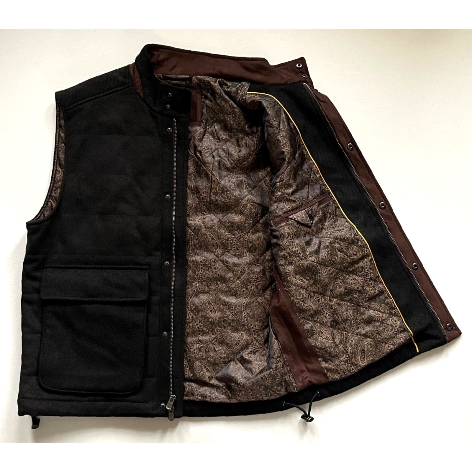 Robert Talbott VINTAGE Robert Talbott Mariposa Vest Wool Cashmere Full Zip Mens M Brown Modern Classic Designer City Size US M / EU 48-50 / 2 - 4 Thumbnail