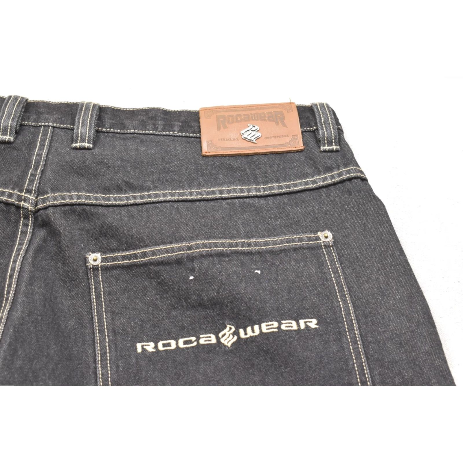 Rocawear VINTAGE Rocawear Men Jeans 40x34 Denim Jeans 5-Pocket Loose Straight Dark Wash Blue Hip Hop Mens Size US 40 / EU 56 - 6 Thumbnail