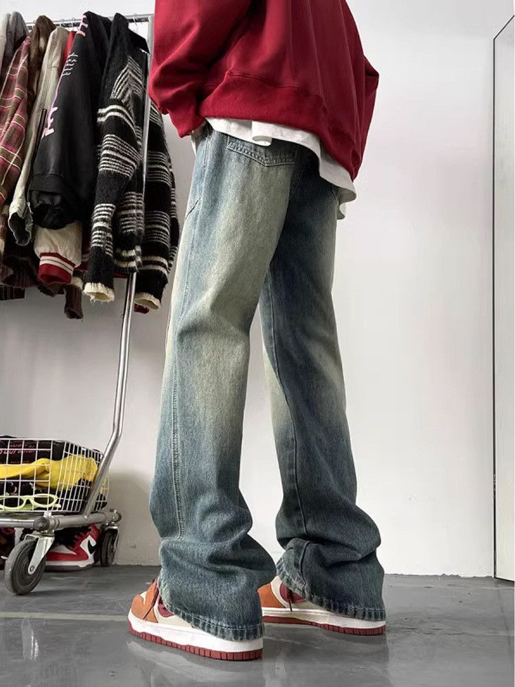 Japanese Brand Men's American-Style High-Street Paneled Flared Jeans Size US 32 / EU 48 - 4 Thumbnail