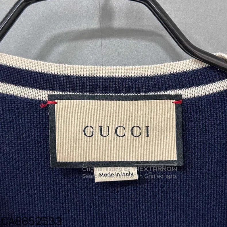 Gucci Gucci Dark blue horse buckle small fragrant style coat Size S / US 4 / IT 40 - 3 Thumbnail