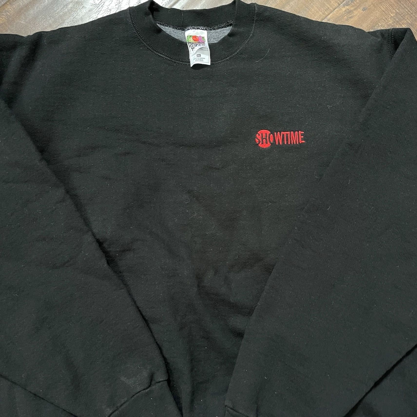 Fruit Of The Loom Vtg 90s Showtime TV Network Embroidered Crewneck Sweatshirt XL Promo HBO Movie Men Black Size US XL / EU 56 / 4 - 2 Thumbnail