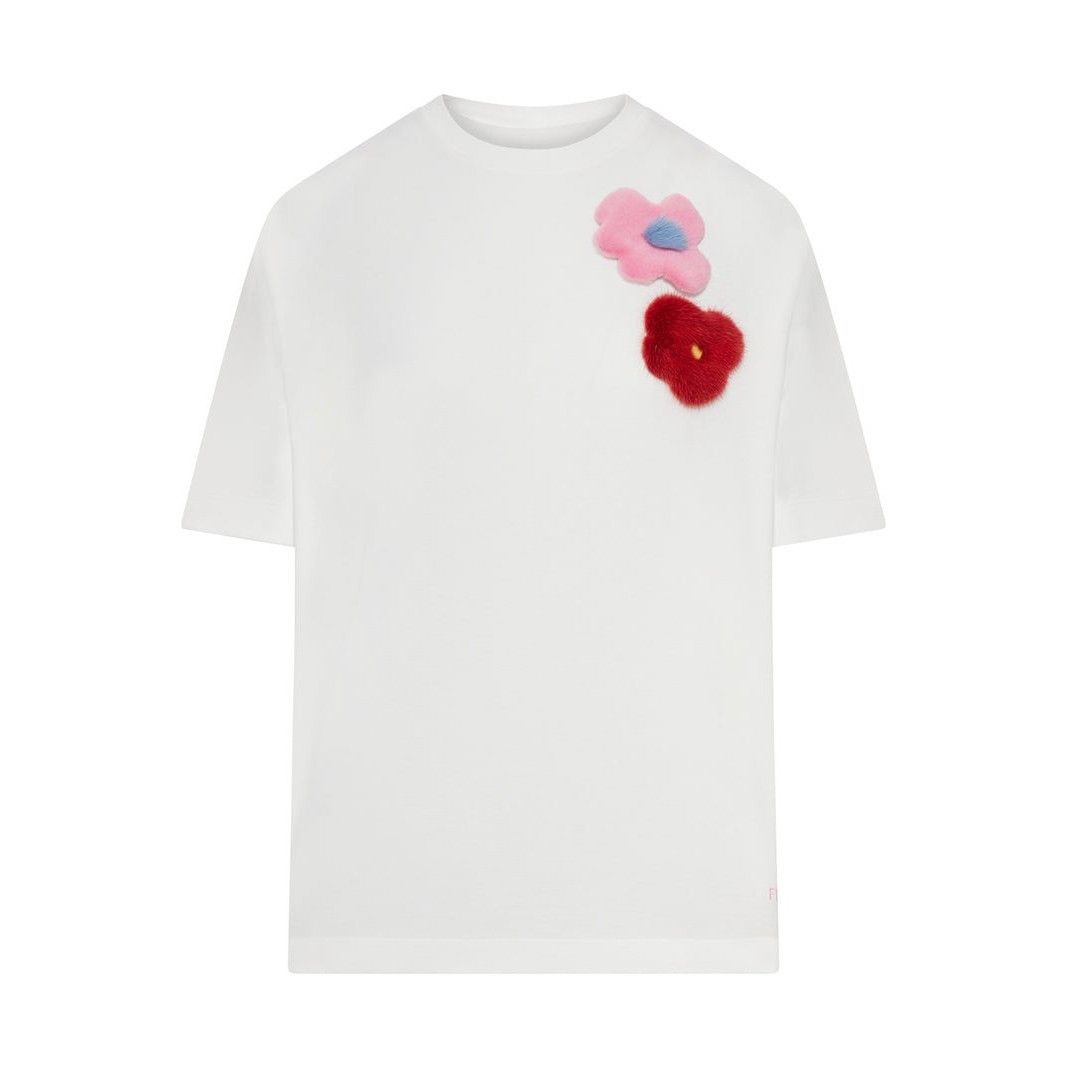 FENDI $1200 White T-shirt New & Authentic (Women\'s size:2;)