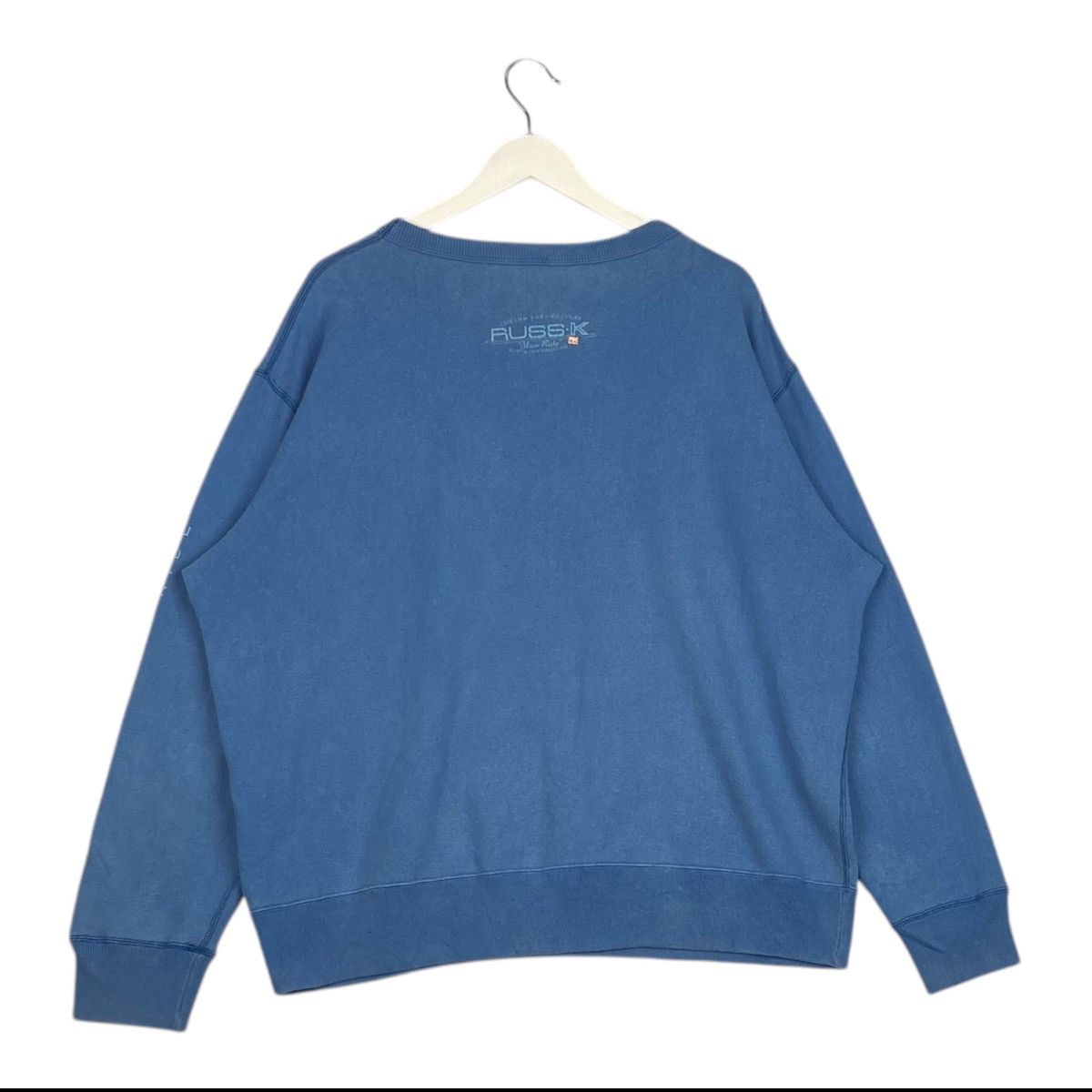 Designer × Vintage Vintage Russ-K Embroidered Sweatshirt Blue Size XL Size US XL / EU 56 / 4 - 10 Thumbnail
