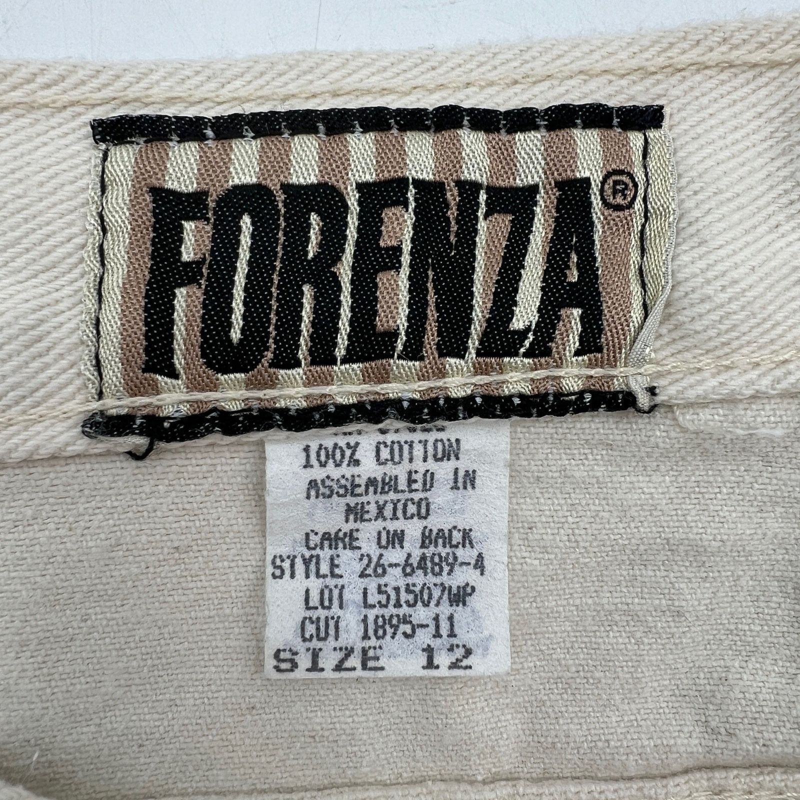 Vintage Vintage Forenza Ivory Denim Jeans Tapered Leg High Waisted Size 34" / US 12 / IT 48 - 3 Thumbnail