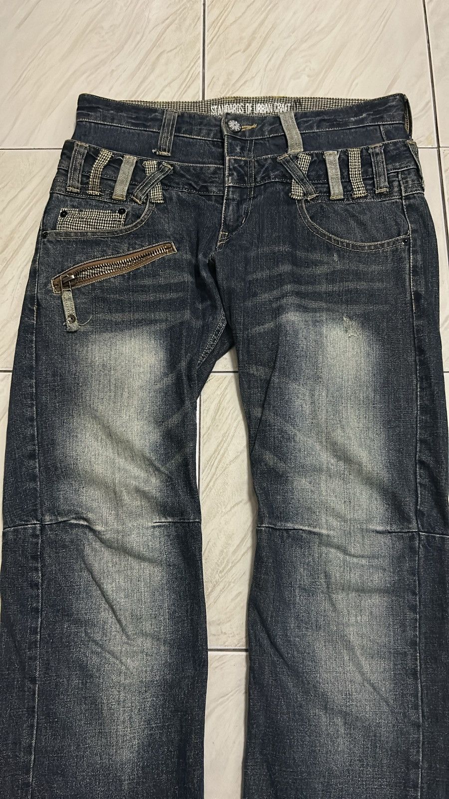 If Six Was Nine × Japanese Brand × Le Grande Bleu (L.G.B.) Standards of Urban Craft Double Waist Denim Jeans Size US 32 / EU 48 - 3 Thumbnail
