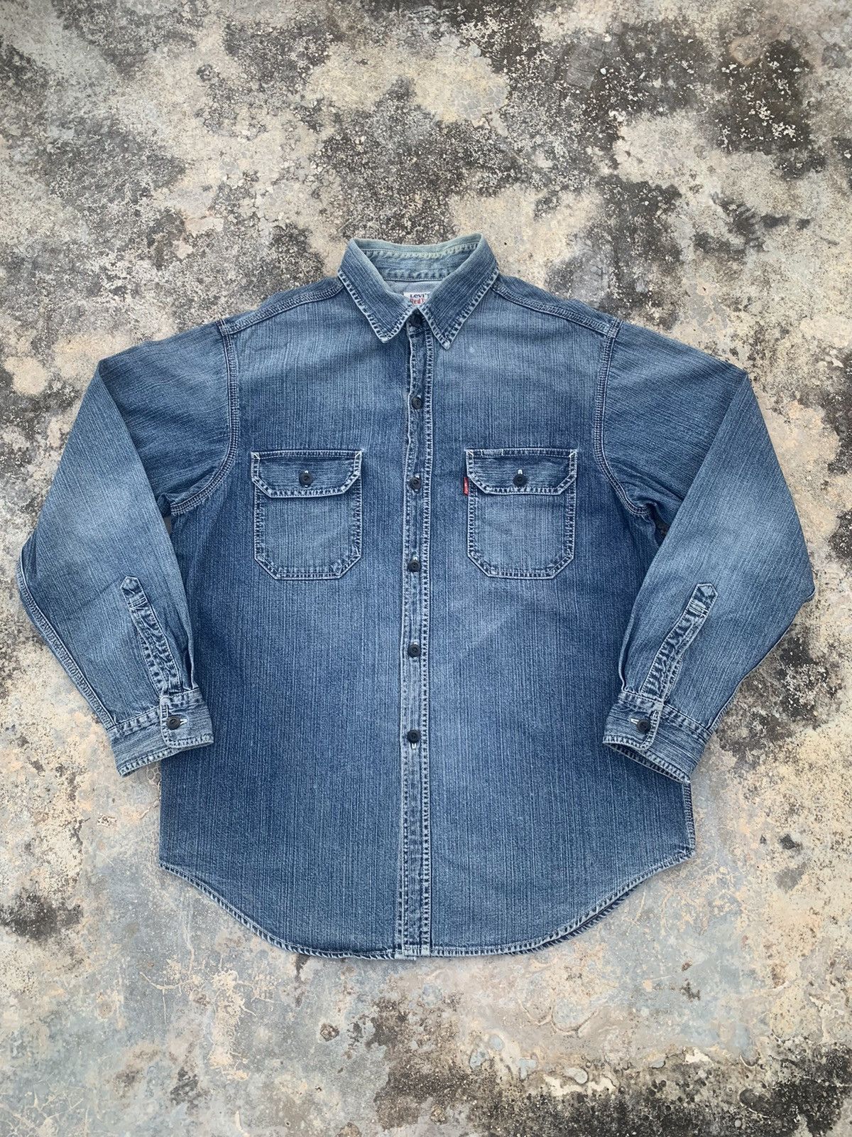 Levi's × Vintage LEVI’S Red Tab Denim Shirt Size US L / EU 52-54 / 3 - 1 Thumbnail