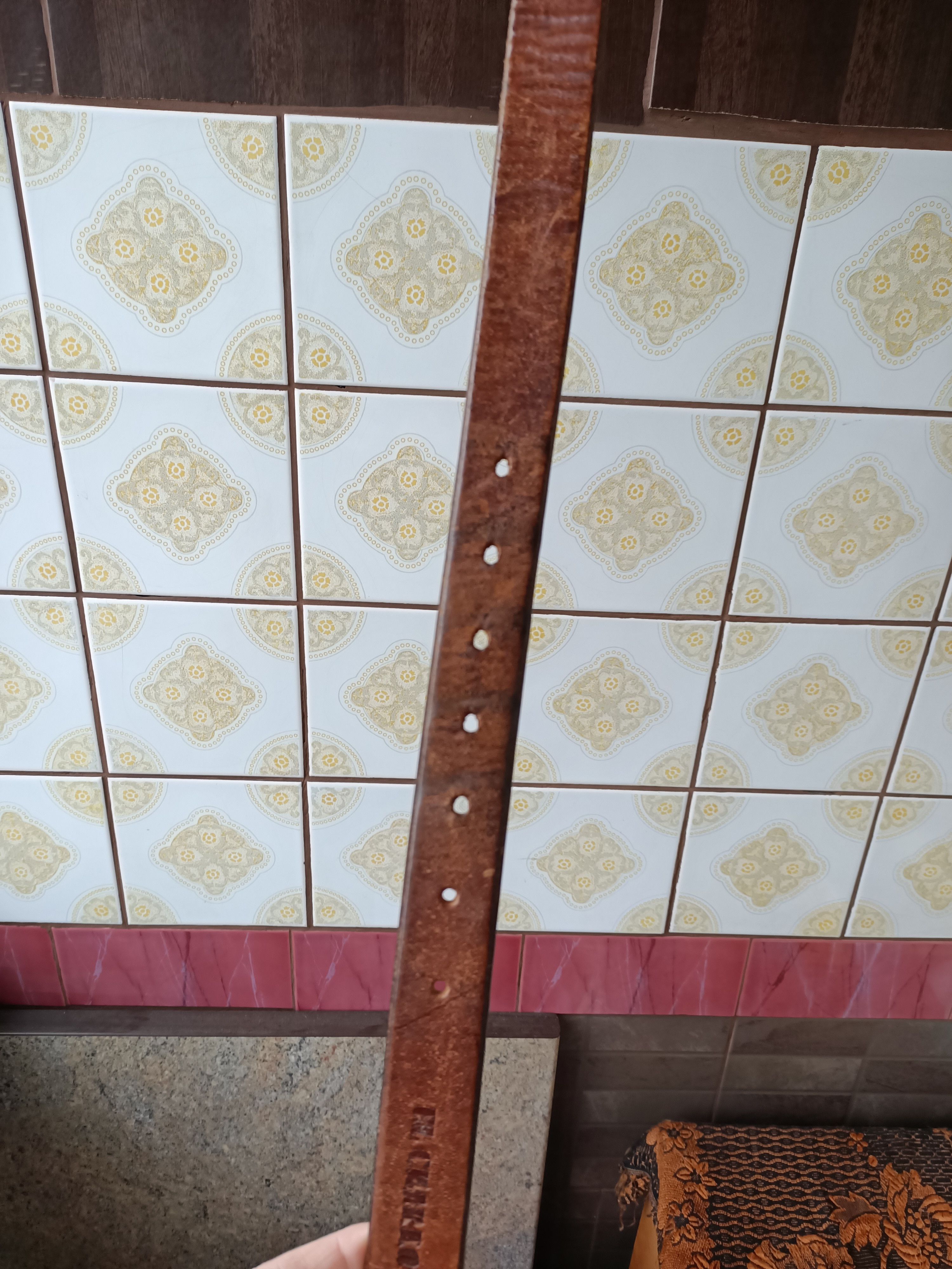 Leather Vintage El Charro Aztec leather belt Size ONE SIZE - 4 Thumbnail