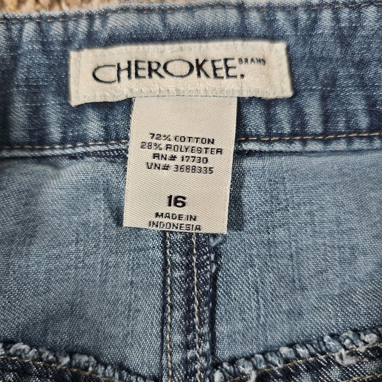 Cherokee Cherokee Brand Sz 16 Denim Jean Skirt Size 38" / US 16 / IT 52 - 4 Thumbnail