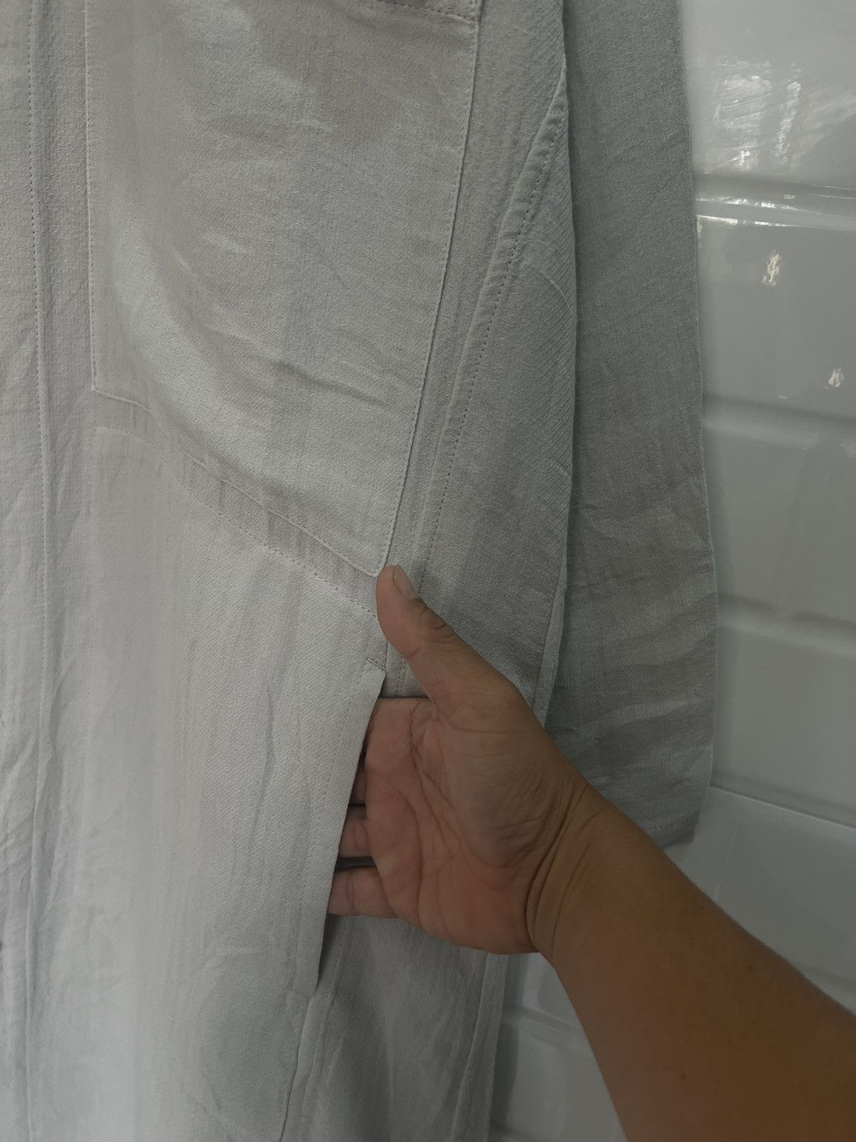 Issey Miyake Plantation by Issey Miyaki Paper Blend Long Coat Size M / US 6-8 / IT 42-44 - 4 Thumbnail