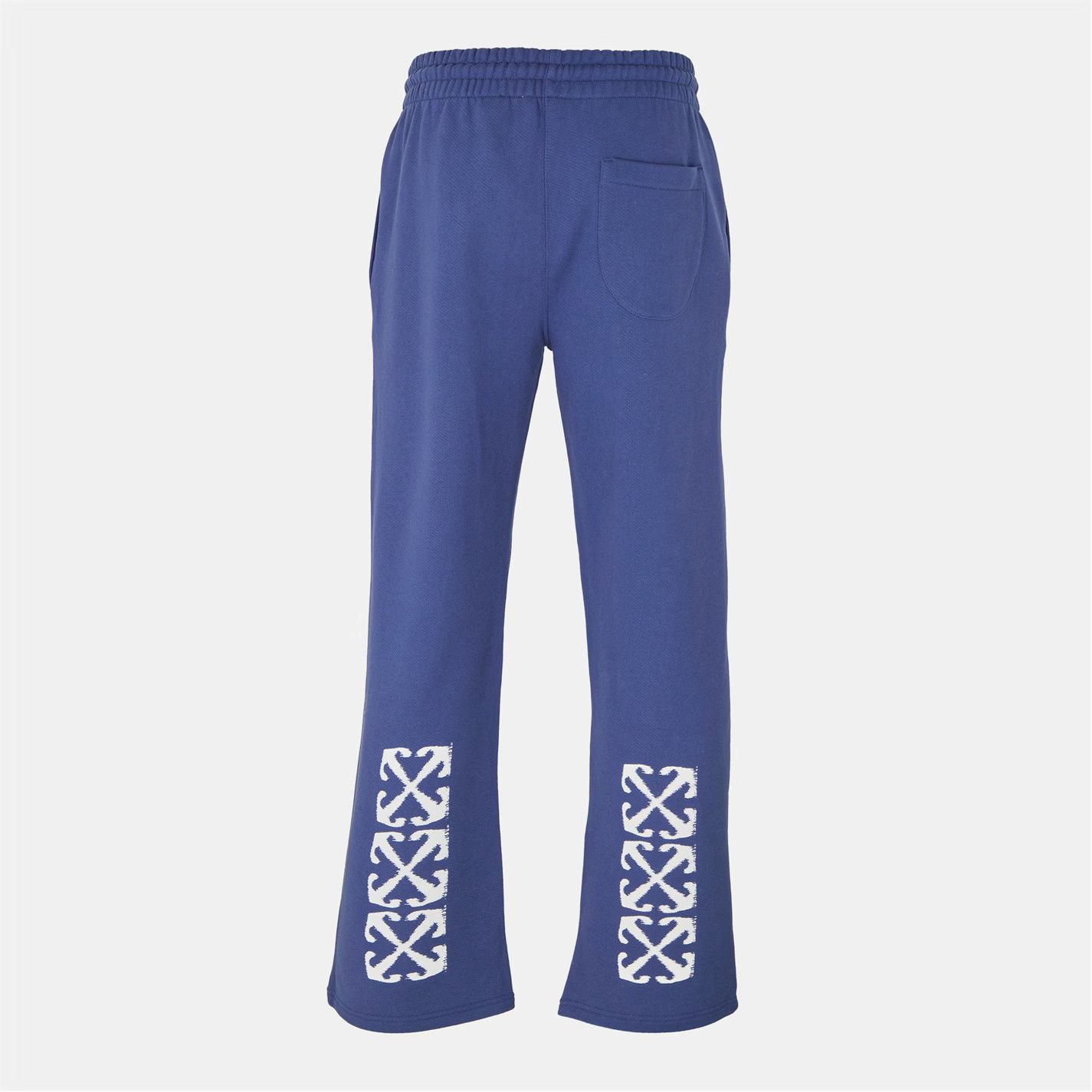 Off-White o1g2r1mq0226 Arrow Closed Hem Fleece Sweatpants Joggers Blue Size US 28 / EU 44 - 2 Thumbnail