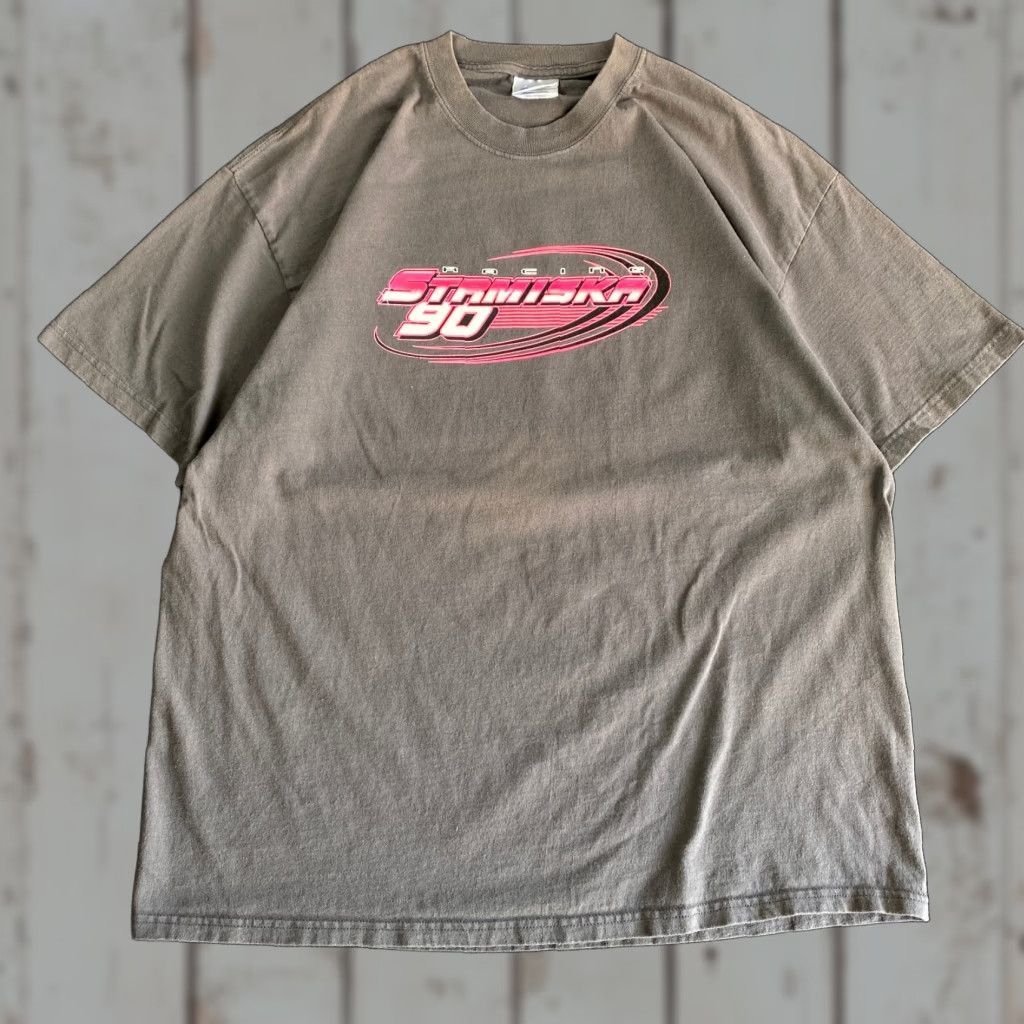 Port Authority VINTAGE Ron Strmiska Racing 90s T-Shirt Gray XL Unisex Adults Size US XL / EU 56 / 4 - 1 Thumbnail