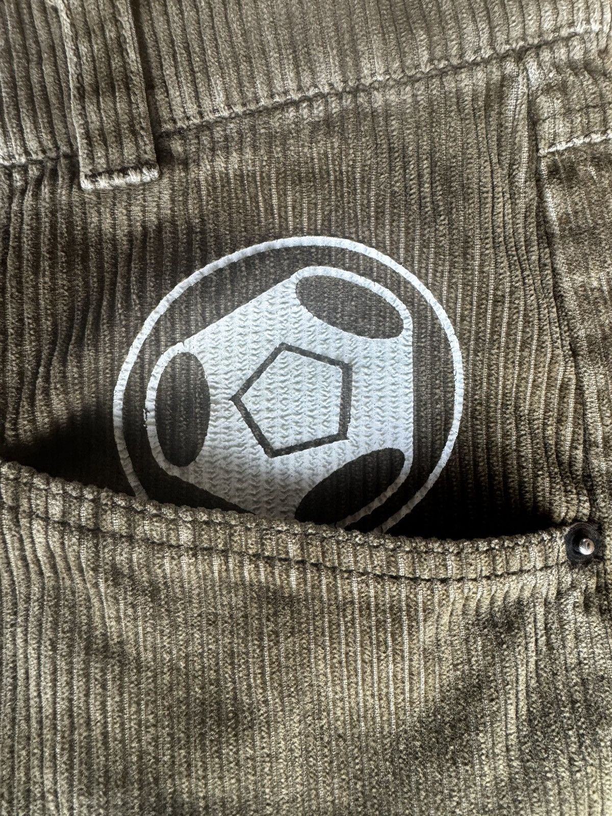 Walter Van Beirendonck NOS early 1990’s Sabotage Hand Painted Corduroy Pants Size US 33 - 3 Thumbnail