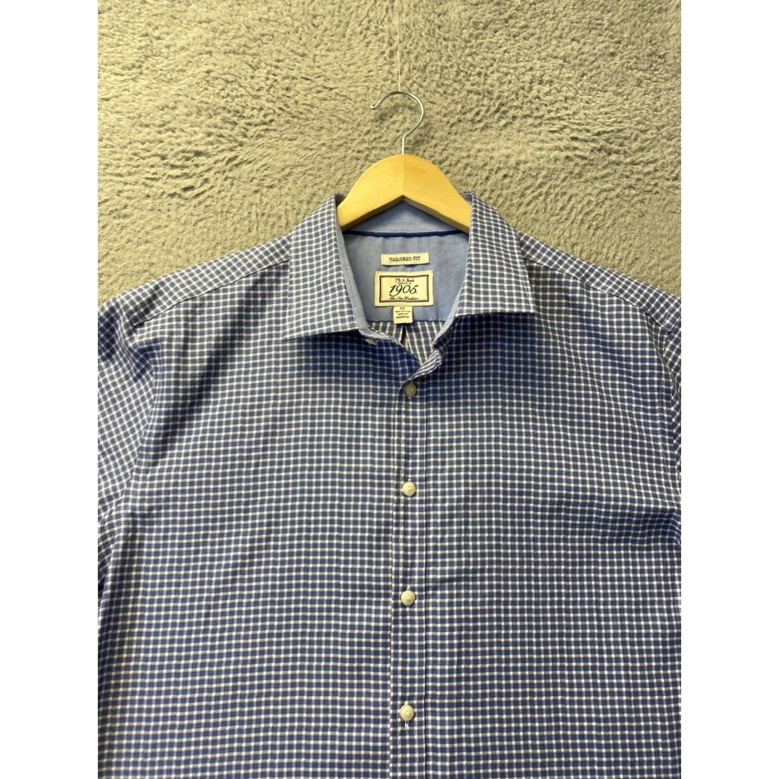 Jos. A. Bank Jos A Bank 1905 Modern Fit Button Up Shirt Men L Blue Plaid Cotton /0094 Size US L / EU 52-54 / 3 - 3 Thumbnail