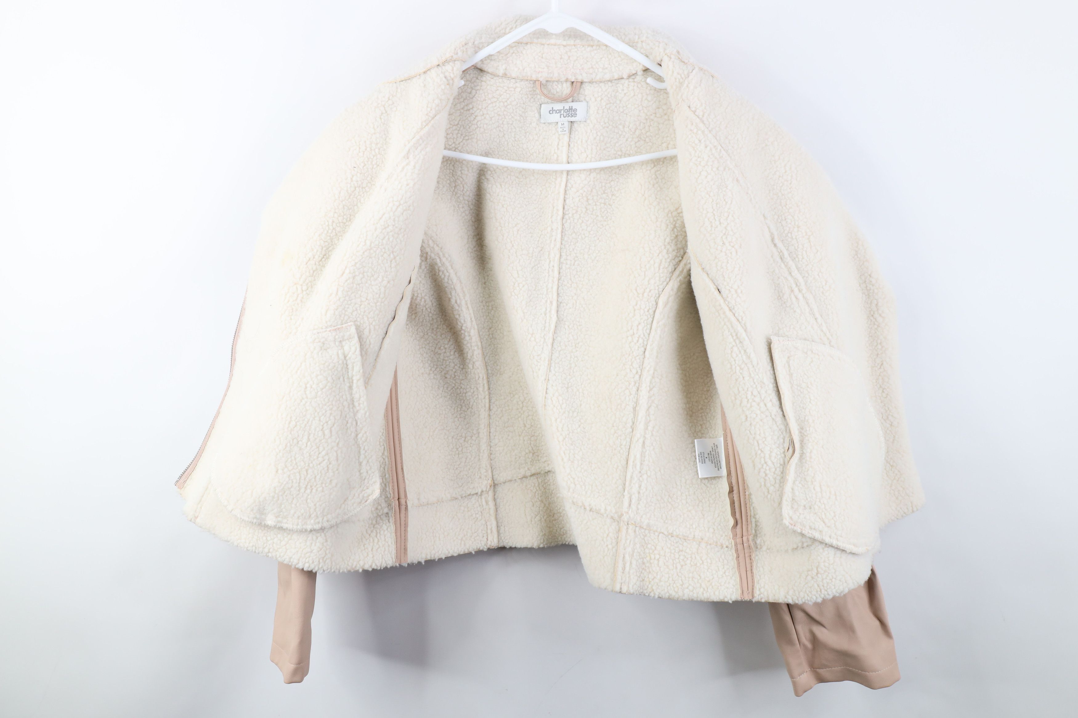 Vintage Vintage Y2K Babydoll Fleece Lined Faux Leather Moto Jacket Size M / US 6-8 / IT 42-44 - 10 Thumbnail