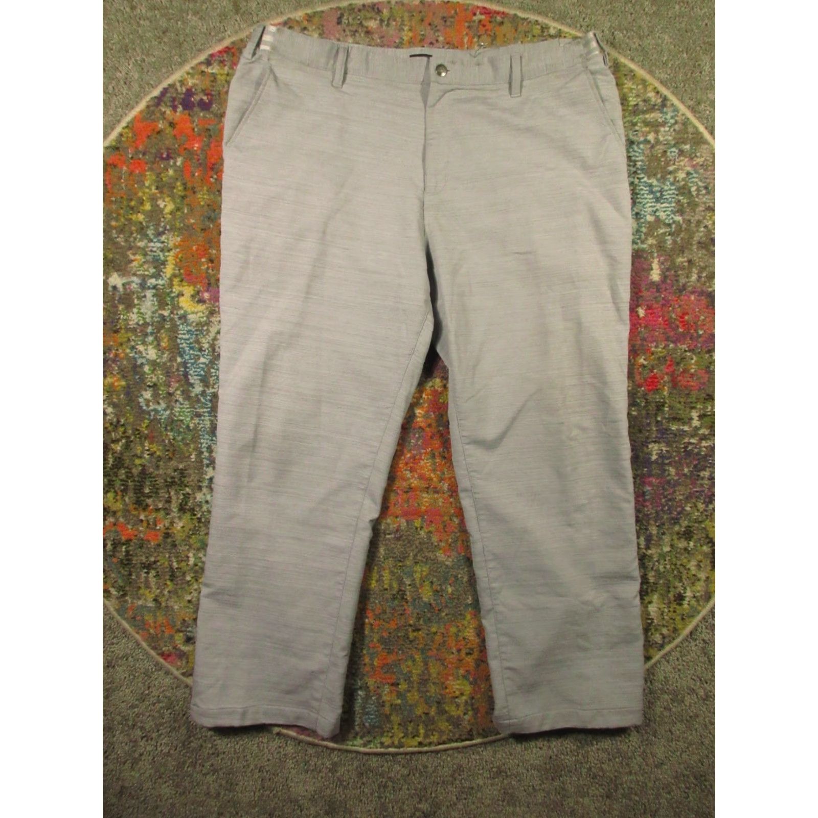 Adidas Adidas Golf Pants Mens 40x30 Gray Chino Regular Straight SlasP Pocket Moisture Wicking Quick Dry Stretch Size US 40 / EU 56 - 2 Thumbnail