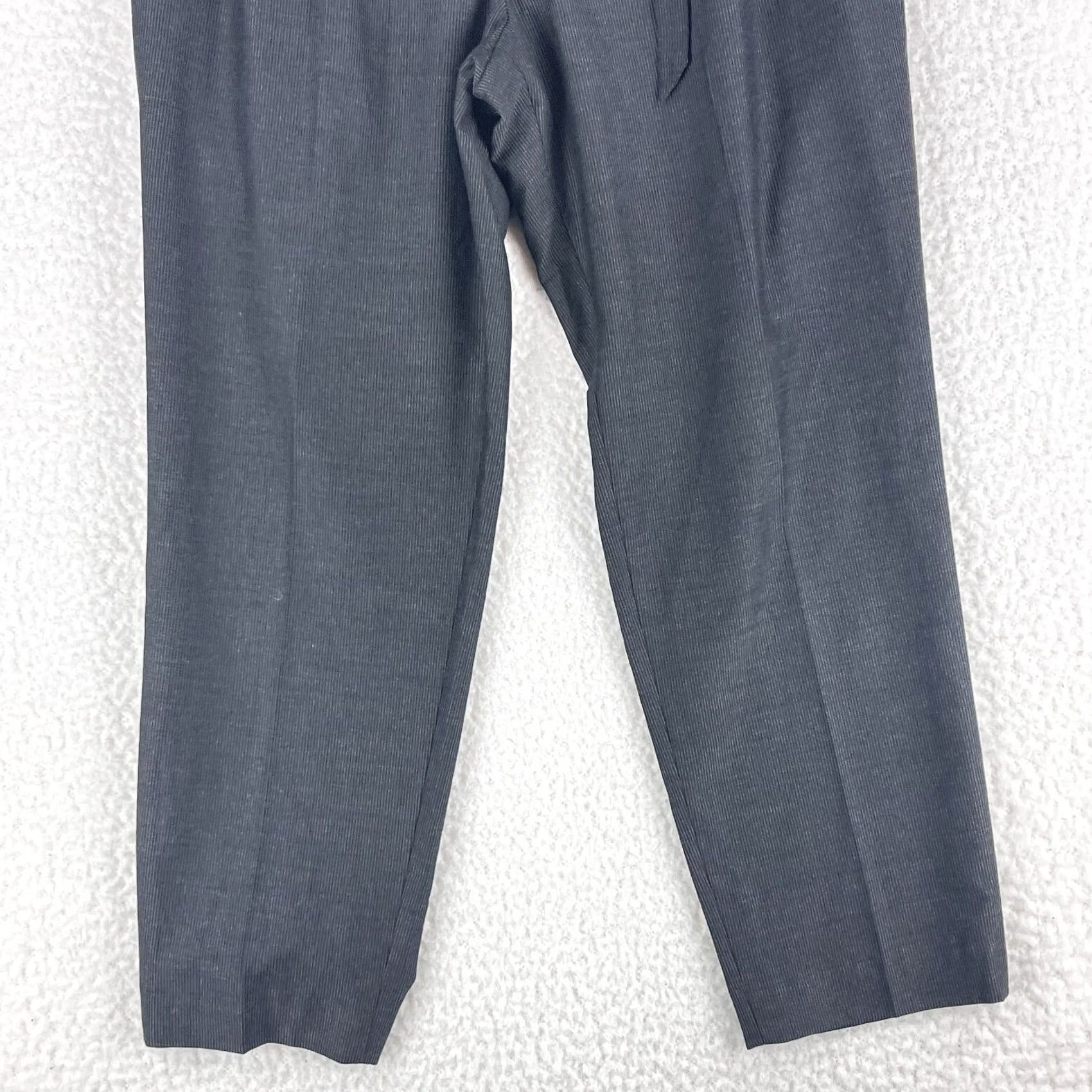Ann Taylor Ann Taylor LOFT Marisa Pants Womens Size 8 Black Cropped Mid-Rise Pleated Belted Size 30" / US 8 / IT 44 - 3 Thumbnail