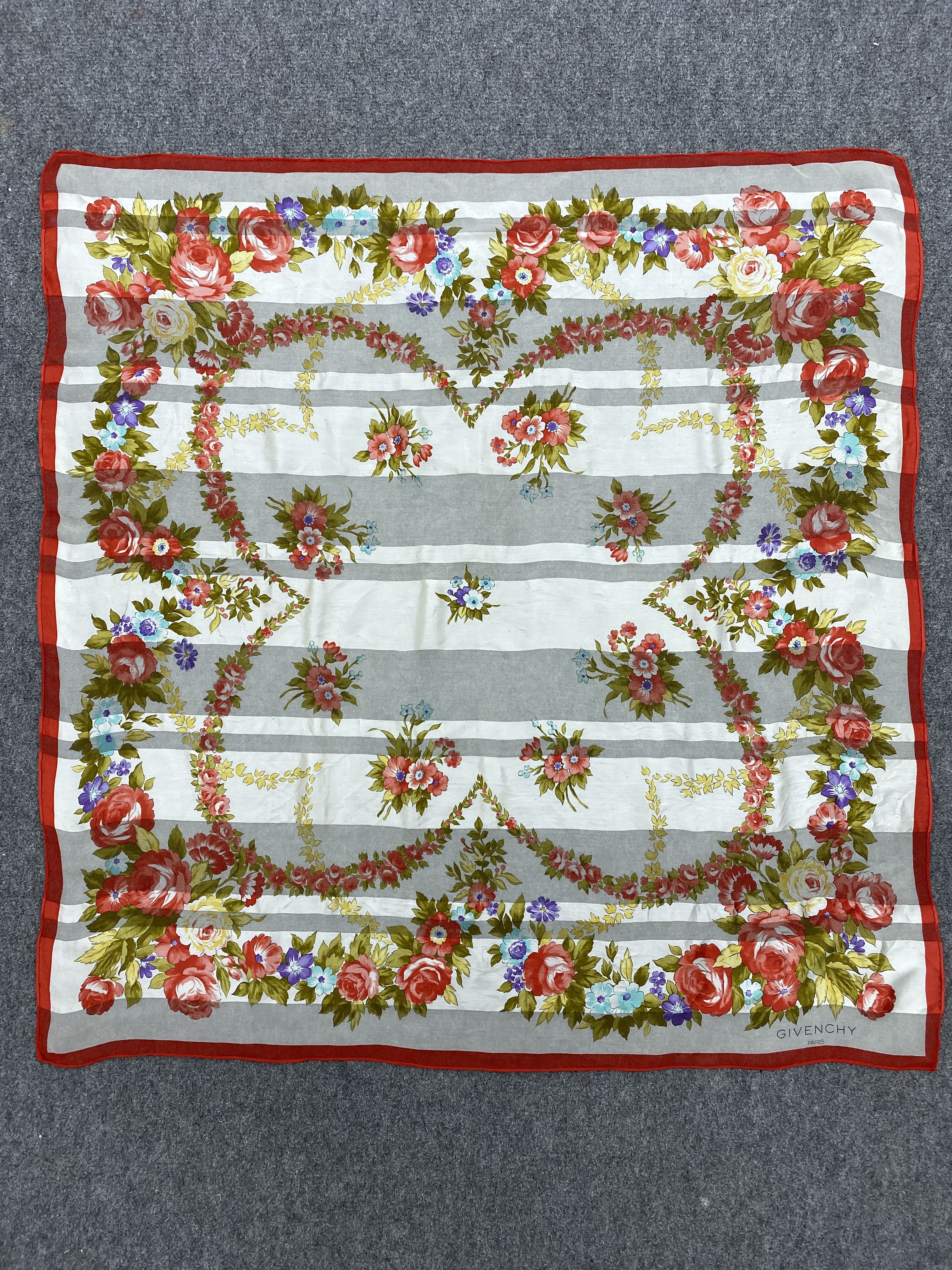 Givenchy Vintage Givenchy Silk Scarf / Silk Shawl SN0253 Size ONE SIZE - 2 Thumbnail