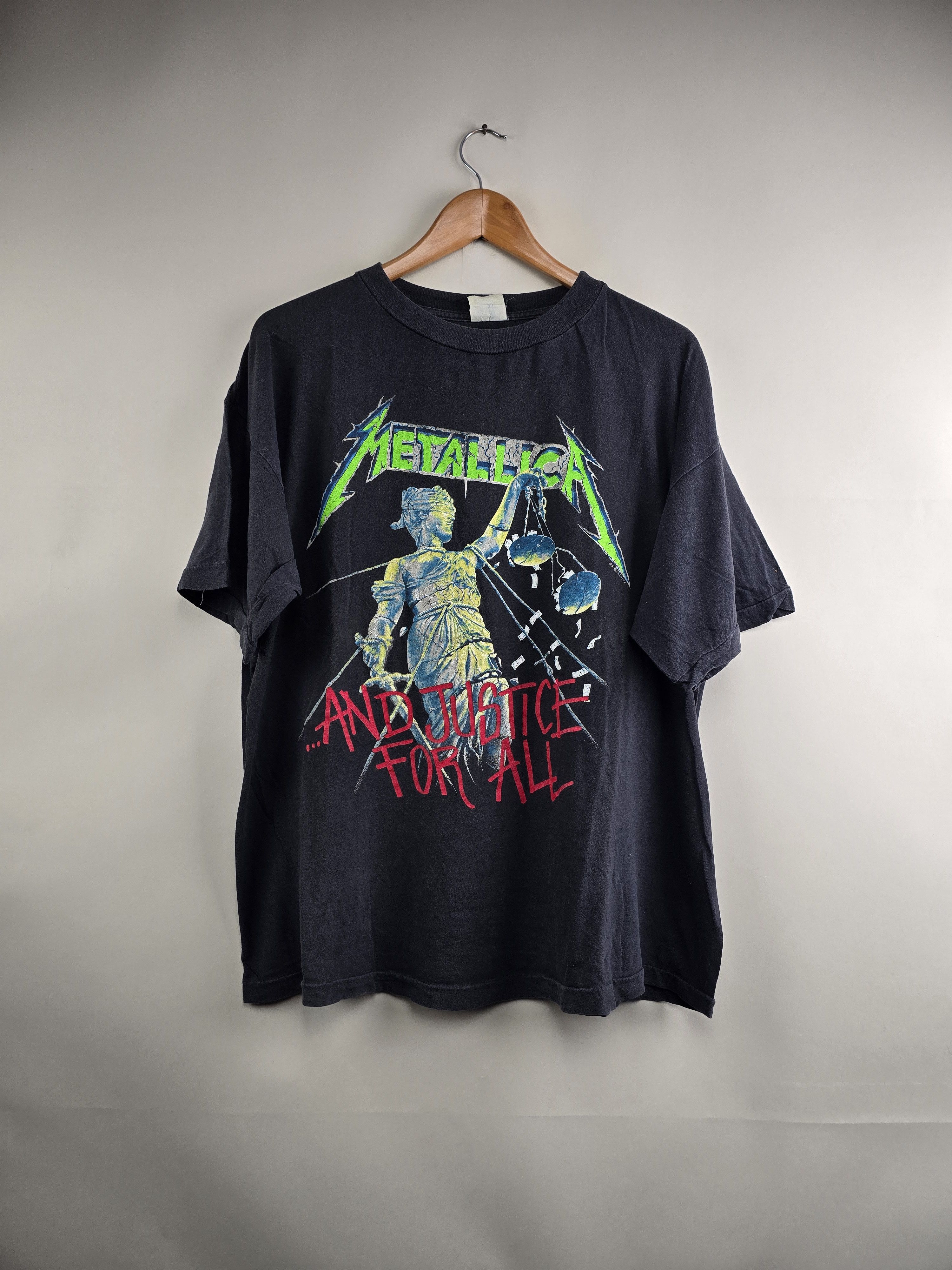 Band Tees × Metallica × Vintage 1988 Metallica And Justice for All Tour XL 23" 27" Size US XL / EU 56 / 4 - 1 Thumbnail