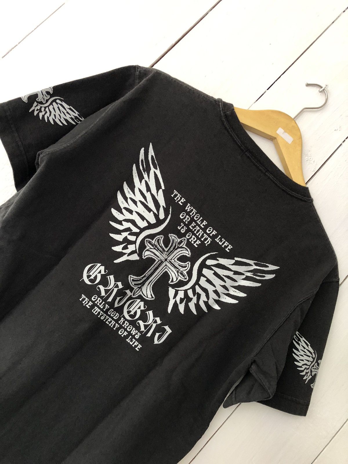 If Six Was Nine × Japanese Brand × Le Grande Bleu (L.G.B.) JAPANESE GRIGRI THE ONLY GOD KNOWS POEM SHIRT Size US L / EU 52-54 / 3 - 2 Thumbnail