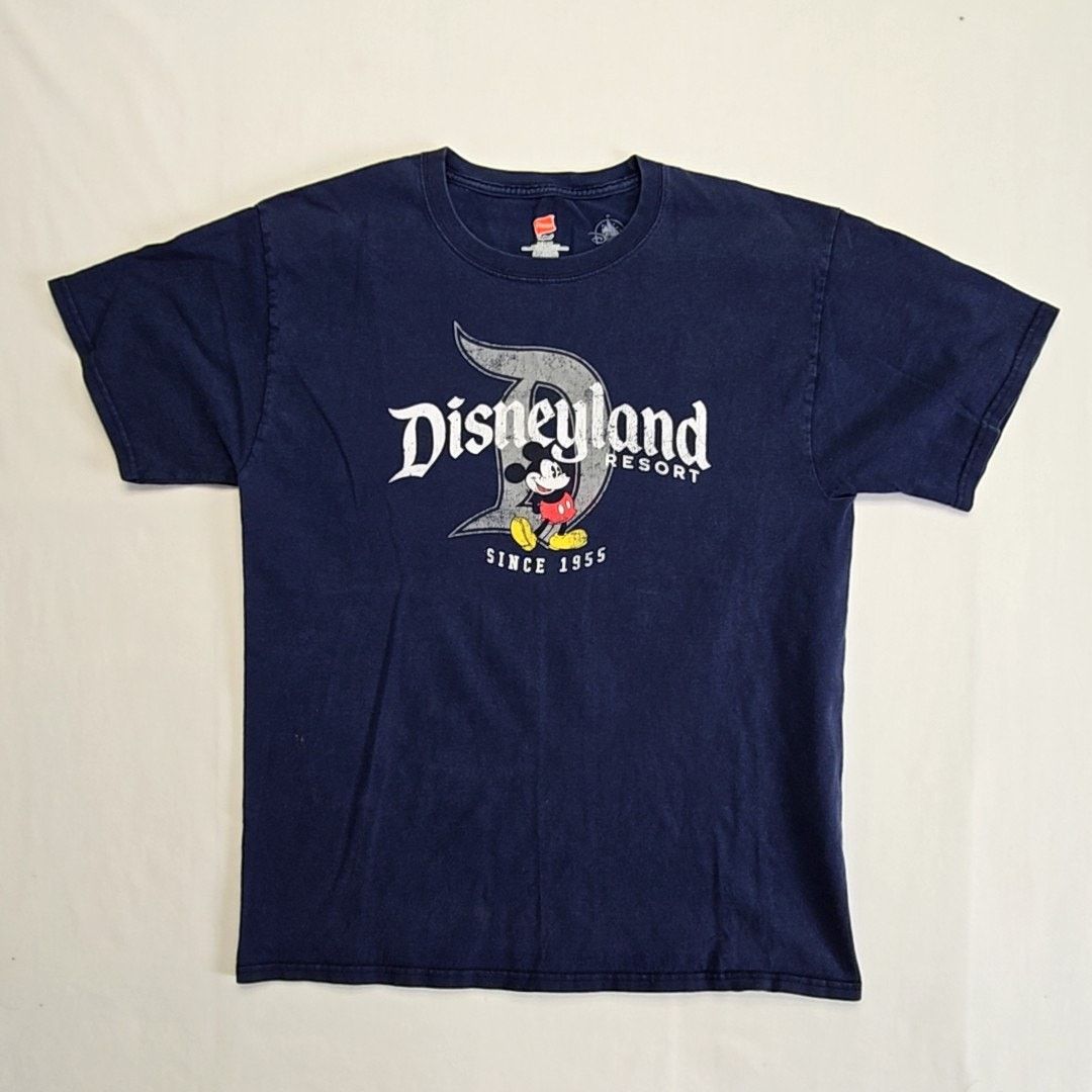 Hanes Disneyland Resort Mickey Mouse Shirt Blue M Graphic Tee Size US M / EU 48-50 / 2 - 1 Thumbnail