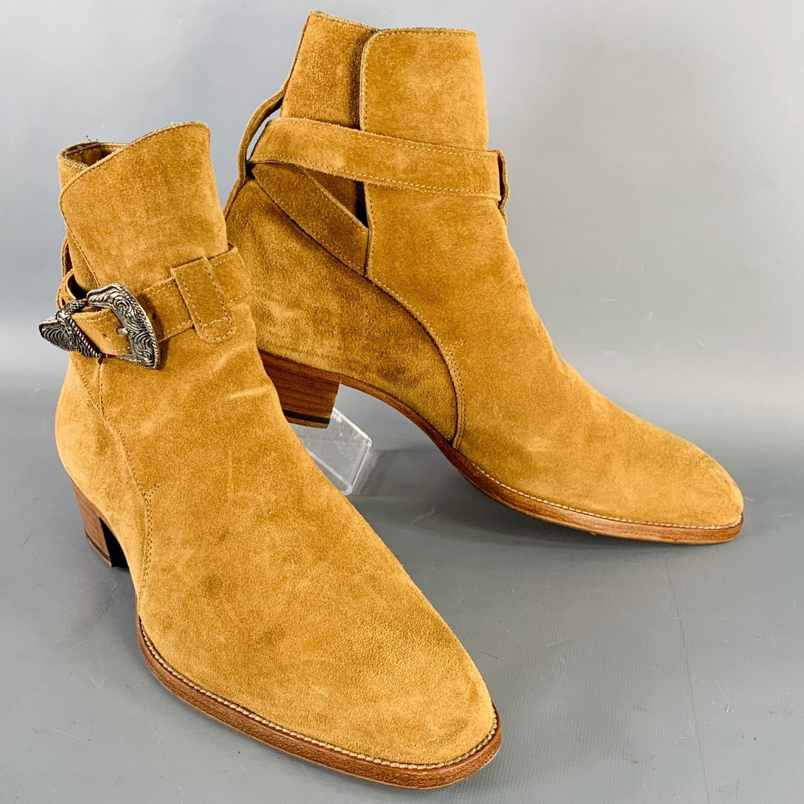 Saint Laurent Paris SS14 Western Buckle Duckies Boots | Grailed