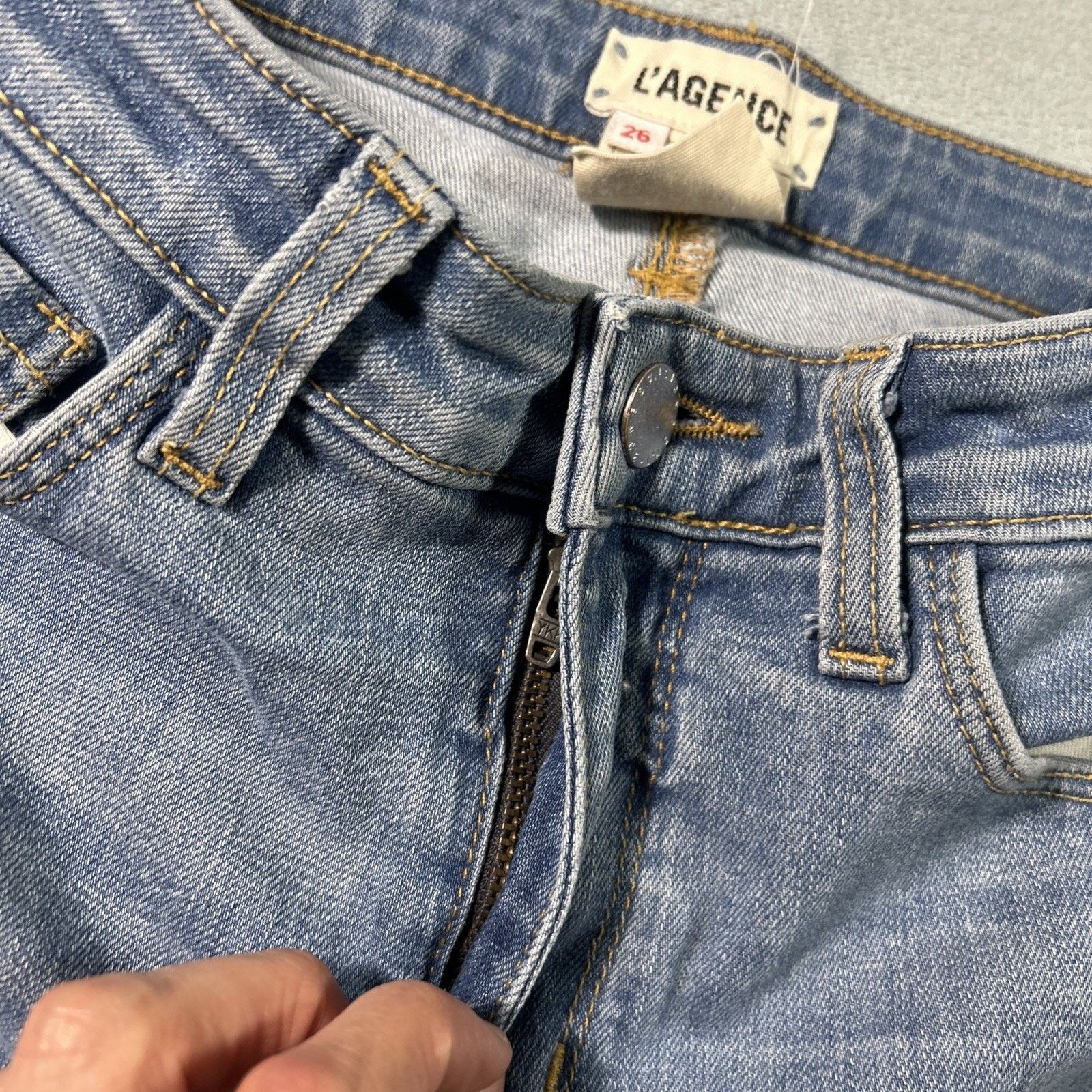 L'AGENCE L'agence Slim Straight Jeans Ws 26 27x25 Slim Skinny USA Size 27" / US 4 / IT 40 - 9 Thumbnail