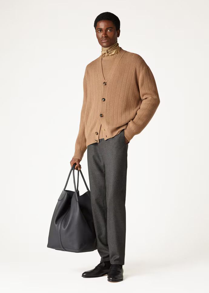 Loro Piana o1w1db10725 FAO2827 Cervatto Cardigan in Brown Size US M / EU 48-50 / 2 - 3 Thumbnail