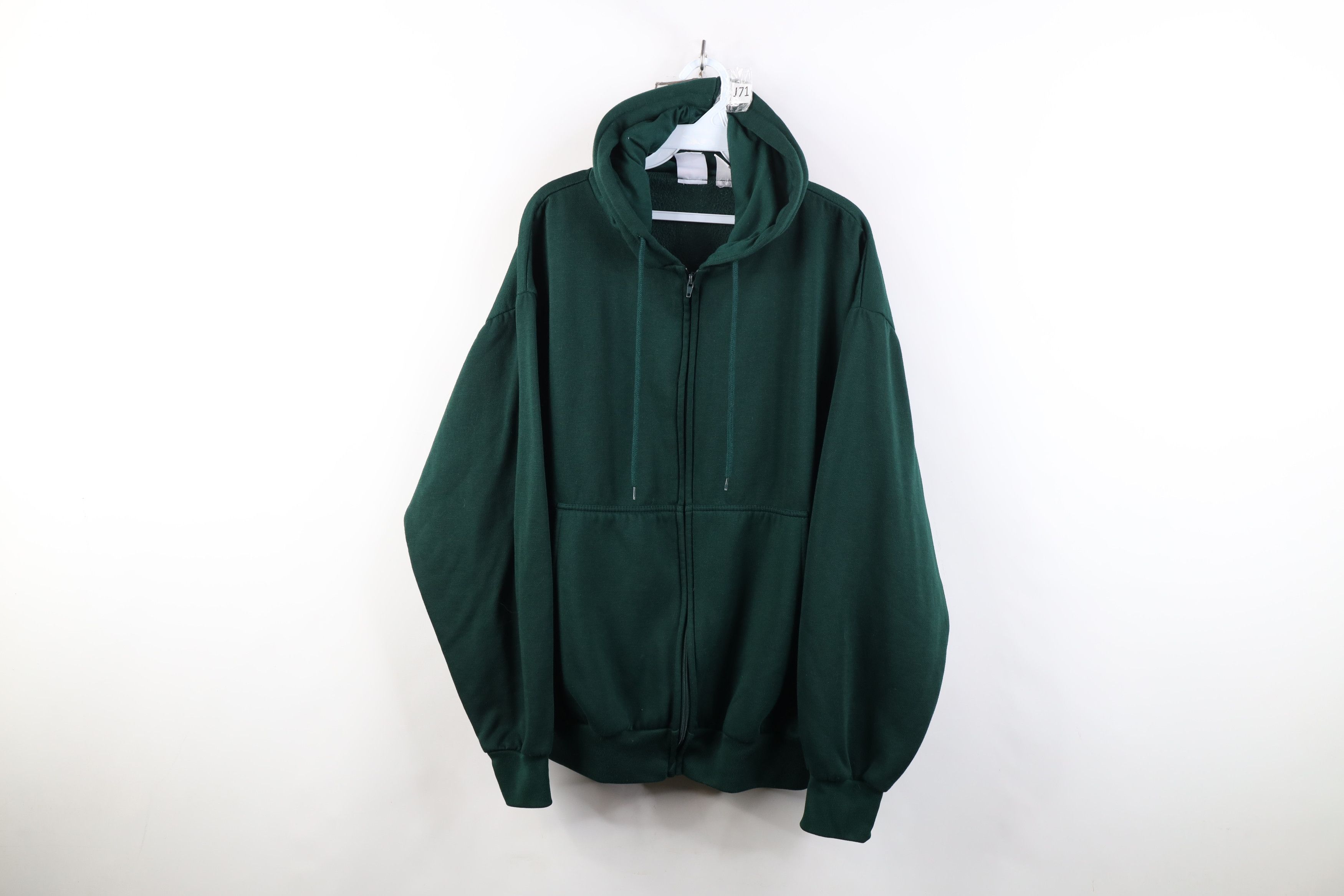 Vintage Vintage 90s Streetwear Hoodie Sweatshirt Hunter Green Size US XL / EU 56 / 4 - 1 Thumbnail