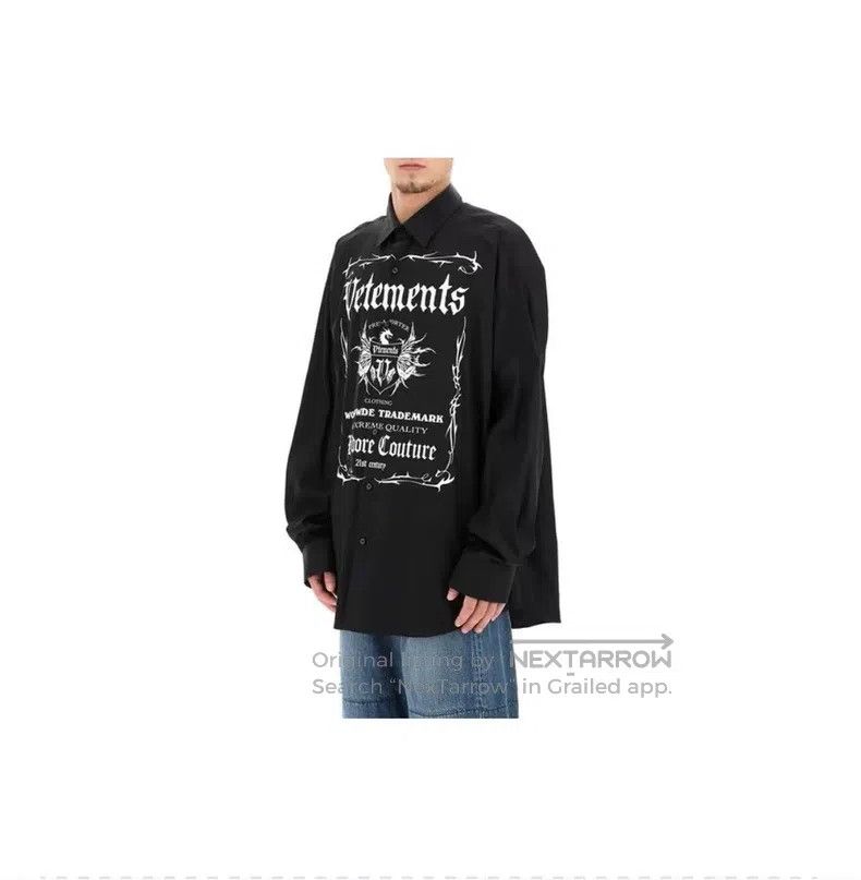 Vetements Vetements Letter Print Collar Long Sleeve Shirt Size US L / EU 52-54 / 3 - 5 Thumbnail
