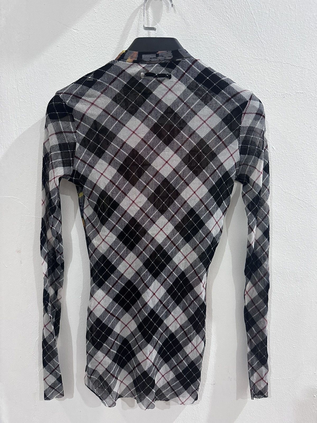 Jean Paul Gaultier 1997 Jeal Paul Gaultier 'Stop Fascism' Mesh Shirt Size US S / EU 44-46 / 1 - 7 Thumbnail
