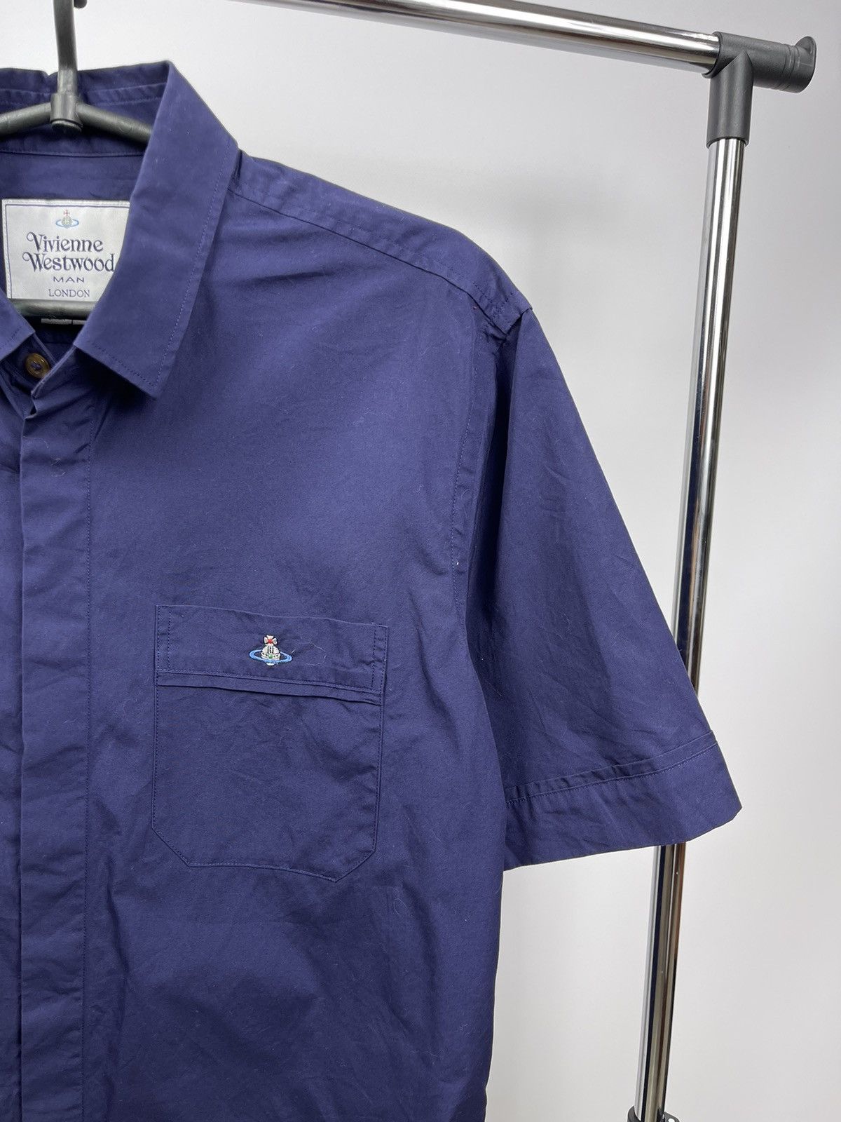 Vivienne Westwood Vivienne Westwood Shirt Short Sleeve Size 50 Blue Size US M / EU 48-50 / 2 - 2 Thumbnail