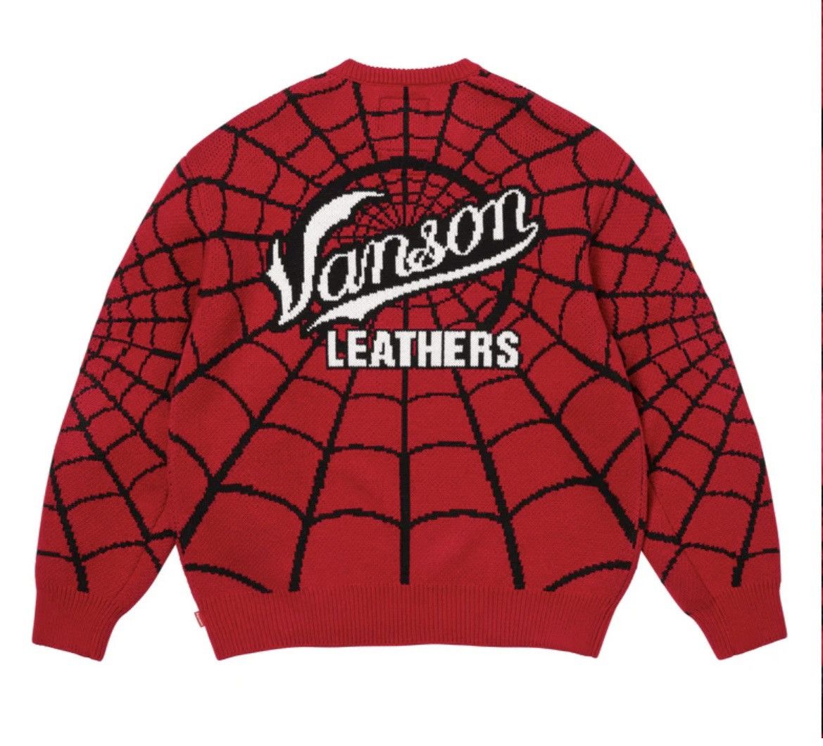 Supreme Supreme/ Vanson Leathers Spider-Man Sweater Size US M / EU 48-50 / 2 - 2 Thumbnail