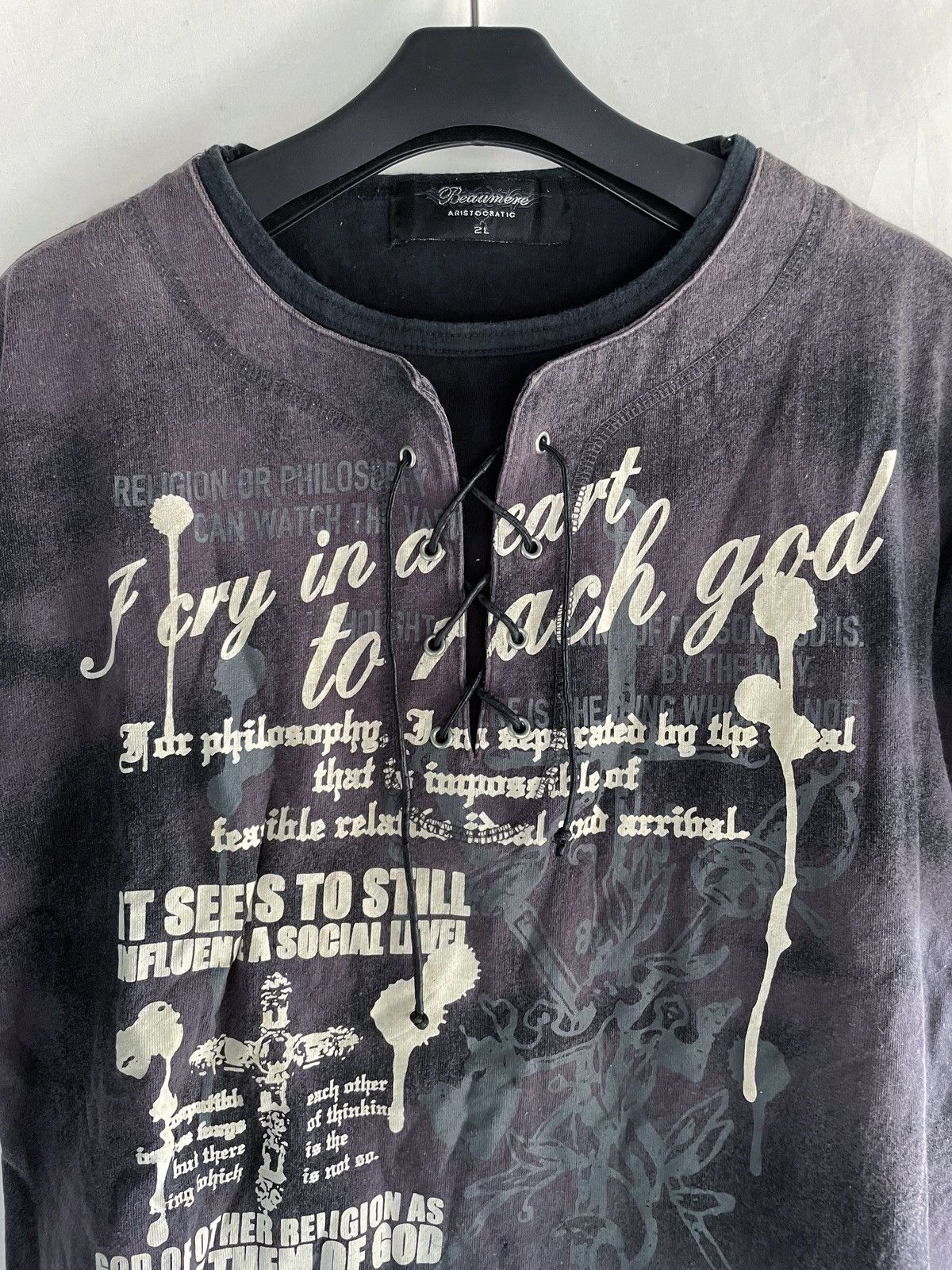 Japanese Brand BEAUMERE DOUBLE LAYER POEM TEE Size US L / EU 52-54 / 3 - 3 Thumbnail