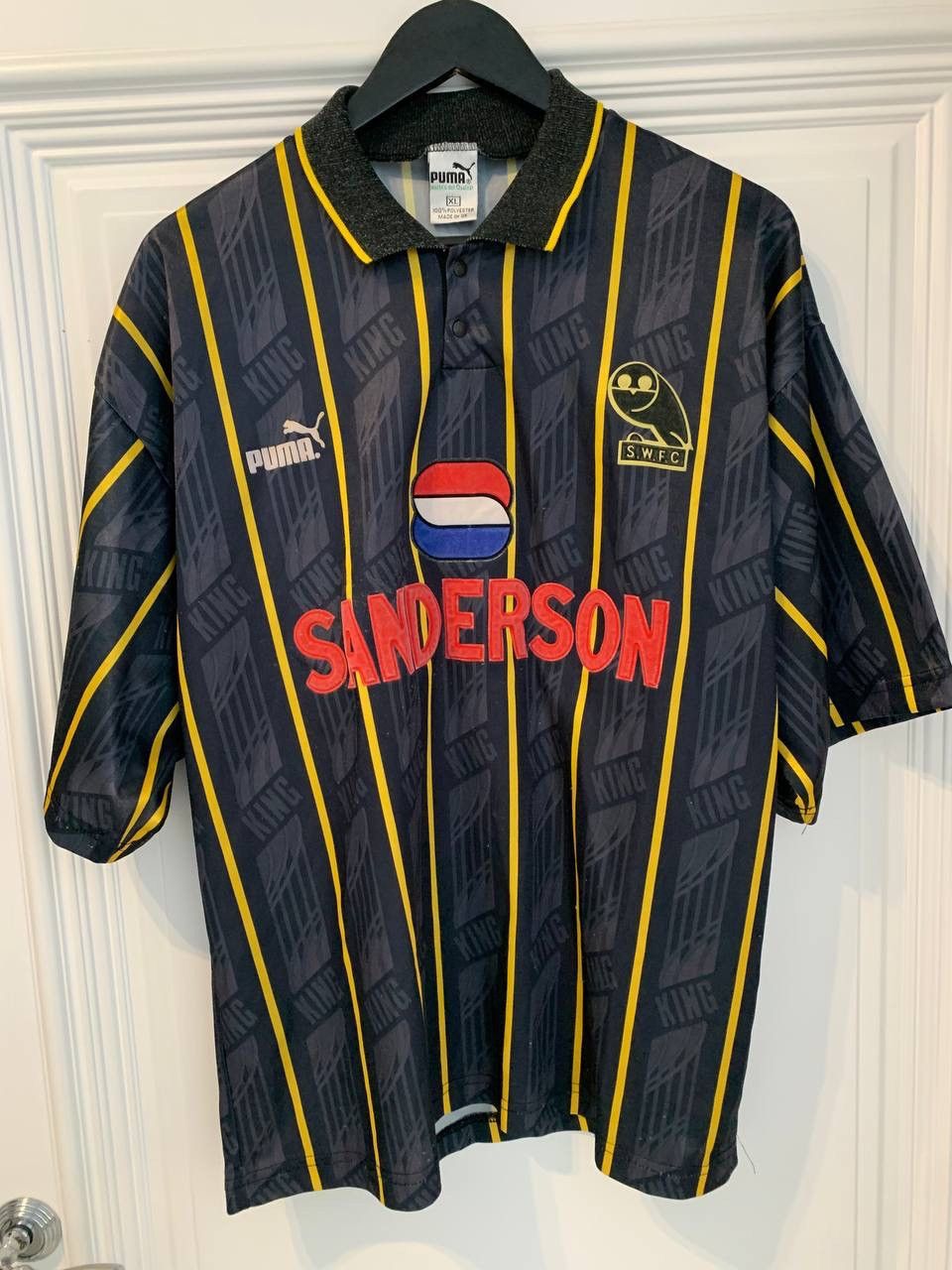 Puma Original Sheffield Wednesday SWFC Away Shirt 1993-1995 Puma Size US XL / EU 56 / 4 - 1 Thumbnail